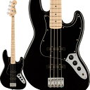 楽器種別：新品エレキベース/Squier by Fender 商品一覧＞＞エレキベース【25，000円〜50，000円】 商品一覧＞＞当店のベースは、出荷前に専門スタッフが検品・調整しているので安心です！Squier by Fender Affinity Series Jazz Bass (Black/Maple)商品説明Squier Affinity Series Jazz Bassは、伝統的なFenderファミリーへの入り口として、伝説的なデザインと典型的なトーンを備えた、意欲的なベーシストのためのベースです。このJazz Bassは、薄くて軽量なボディ、スムーズで正確なチューニングを可能にするヴィンテージスタイルオープンギアチューニングマシンなど、プレイヤーフレンドリーな洗練された機能を備えています。また、Squier Single-Coil Jazz Bassピックアップを2基搭載し、多彩な音色であらゆるステージであらゆるプレイヤーに寄り添うことができるモデルです。※画像はサンプルです。製品の特性上、杢目・色合いは1本1本異なります。商品詳細■Series: Affinity Series■Body Material: Poplar■Body Finish: Gloss Polyurethane■Neck: Maple， C Shape■Neck Finish: Satin Urethane with Gloss Urethane Headstock Face■Fingerboard: Indian Laurel or Maple， 9.5 (241 mm)■Frets: 20， Medium Jumbo■Position Inlays: Black Dot (Maple)， Pearloid Dot (Indian Laurel)■Nut (Material/Width): Synthetic Bone， 1.5 (38.1 mm)■Tuning Machines: Vintage-Style■Scale Length: 34 (864 mm)■Bridge: 4-Saddle Standard■Pickguard: 3-Ply Black or 3-Ply White■Pickups: Ceramic Single-Coil Jazz Bass (Bridge)， (Middle)， Ceramic Single-Coil Jazz Bass (Neck)■Pickup Switching: None■Controls: Volume 1. (Neck Pickup)， Volume 2. (Bridge Pickup)， Master Tone■Control Knobs: Black Plastic■Hardware Finish: Chrome■Strings: Nickel Plated Steel (.045-.105 Gauges)ソフトケース付属イケベカテゴリ_ベース_エレキベース_Squier by Fender_新品 JAN:0885978722914 登録日:2021/09/10 エレキベース スクワイアー スクワイヤー スクワイア スクワイヤー フェンダー