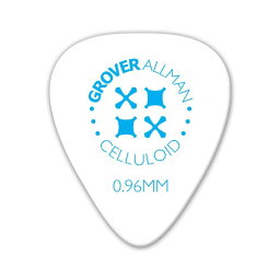 Grover Allman Celluloid Standard Pro Picks 0.96mm [White] x10枚セット