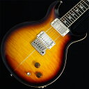 楽器種別：ユーズドエレキギター/P.R.S. 商品一覧＞＞エレキギター/P.R.S./PRS CORE MODELS (Custom／McCarty) 商品一覧＞＞エレキギター【275，000円〜525，000円】 商品一覧＞＞当店のギターは、出荷前に専門スタッフが検品・調整しているので安心です！P.R.S. 【USED】 Santana Retro (Tobacco Sunburst) 【SN.251047】商品説明レジェンドギタリスト、カルロス・サンタナシグネイチャーモデルの中古品が入荷！最初期のPRSユーザーの一人でもあるカルロス・サンタナ、ポール・リード・スミス氏がフェイバリット・ギタリストである彼の為に、80年代初頭にとあるライブのバックステージで1本のギターをプレゼンして以来、30年以上に渡りサンタナ・シェイプと呼ばれるこのシェイプのPRSギターを使用し続けております。長年のCarlos SantanaとPaul Reed Smithのパートナーシップの中でリリースされた、様々なシグネチャー・モデルとそのバリエーション・モデルの最新バージョンは、1980年代前半にPaulがCarlosのために製作した初期の「プリファクトリー」ギターへのオマージュとして製作されました。ウッドマテリアルはそれまでのサンタナモデルと同じく、メイプルトップ/マホガニーバックのボディにマホガニーネックがジョイントされ、単音弾きでも充分な太さを演出する濃密で豊かなミッドレンジと抜群のサスティン、トータルバランスは全てのギタリストを納得させるサウンドです。より深いボディーカーブ、オリジナルスタイルのヒール、セルバインディングの入れられたローズウッド指板、オリジナルのヘッドストック形状等、最新モデルでありながらも最初期のギターを思わせる仕様となっております。ブリッジには2017年モデルより様々なレギュラーモデルに採用されたGen3 Tremoloが採用されております。元々アーム使用時のチューニングの狂いに対しては定評の有るPRS Tremoloなのですが、Gen3 Tremoloはブリッジプレートのサドルのイモネジが設置する部分に溝が切られると同時に、6個のサドルが非常にタイトに設置されており、サドルが横にずれるのを防止しチューニングの狂いを最小限に致します。また、ブリッジ取り付けネジの径をを大きくし、サドルの高さ調整ネジ、サドル取り付けネジ、サドルの弦のあたる部分を非メッキのままにすることにより豊かな倍音とサスティーンに貢献しております。ピックアップには、リアポジションに最新の85/15のカバード・バージョンである58/15が、フロントポジションには従来モデルと同じくSANTANA BASSが搭載されおり、単音弾きでも充分な太さを演出する濃密で豊かなミッドレンジと抜群のサスティン、トータルバランスは全てのギタリストを納得させるサウンドです。当個体状態と致しましては、ボディトップ下部に塗装欠けが有り、PRSに多く見られる金属パーツのくすみが御座います。電装系や演奏面には問題の無い即戦力個体となっておりますので是非お見逃しの無い様！2018年製オリジナル・ハードケース付属Weight≒3.48kg商品詳細BODYTop Wood : Carved Figured MapleBack Wood : MahoganyNECKNumber of Frets : 24Fret Wire : Santana Fret Wire (Jumbo)Scale Length : 24.5Neck Wood : MahoganyNeck Shape : Santana RetroFretboard Wood : RosewoodFretboard Inlay : BirdsHARDWAREBridge : PRS Patented Tremolo， Gen IIITuners : PRS Phase III LockingHardware Type : NickelELECTRONICSTreble Pickup : 58/15Bass Pickup : SantanaControls : Volume and Tone Control with 3-Way Toggle Pickup Selector※当店の取り扱い商品は中古の1点限りのご用意となります為、誠に勝手ながらご注文のお客様優先でのご案内とさせて頂きます。お問い合わせやお取置きのご依頼の際は予めご了承下さいますようお願い致します。イケベ楽器店Website以外の商品ページをご覧のお客様は、「取扱店舗の商品ページを見る」または「楽器店の購入ページへ」よりご注文下さい。イケベカテゴリ_ギター_エレキギター_P.R.S._PRS CORE MODELS (Custom／McCarty)_ユーズド JAN:2500010120050 登録日:2023/03/01 ギター ピーアールエス