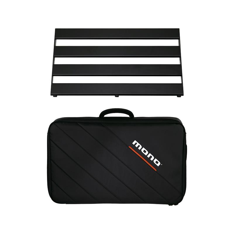 楽器種別：新品MONO/新品 商品一覧＞＞エフェクター【30，000円〜60，000円】 商品一覧＞＞エフェクトボード・ラックケース/エフェクトボード/MONO 商品一覧＞＞安心してお買い物頂けるよう、コンパクトもマルチも丁寧梱包でお届けします！MONO Pedalboard Rail Medium， Black and Stealth Tour Accessory Case， Black [PFX-PBR-M-BLK-BDL]商品説明MONO Pedalboard Railは、あらゆるペダルコレクションに対応するスリムで軽量なペダルボードです。洗練されたオープンレールデザインにより、エフェクターやエクスプレッションペダルを整理・接続するための十分なスペースを確保。快適なカーブレールと、フロント部分へのスムーズなアクセスで、ケーブル配線やトラブルシューティングがかつてないほど簡単になります。さらに、プレミアム面ファスナーテープと、専用設計のStealth Accessory Caseが付属しています。FEATURES■LIGHTWEIGHT AND DURABLEこのペダルボードは、滑らかな2.4インチのカーブレールを備えており、パワーサプライのハードマウント用にドリル加工が可能です。すべての接合部はレーザー溶接されており、高い強度を誇ります。また、ボード表面はマットブラックのパウダーコーティング仕上げとなっており、耐久性を向上させています。底面には保護用のハードラバーフィートを装備し、安定性と衝撃吸収性を兼ね備えています。■HOOK AND LOOP INCLUDEDエフェクターやエクスプレッションペダルをしっかり固定できるよう、プレミアム面ファスナーテープが付属しています。また、Pedalboard Accessories Kitと併用することで、ケーブルをすっきりと整理することができます。■EASY ACCESS BOARD DESIGNボード前面のワイドオープンなレールは、ケーブルの配線やトラブルシューティングをスムーズに行うために設計されています。すべての機材を効率よく接続し、必要に応じて素早く調整できるようになっています。■STEALTH ACCESSORY CASEさらに、強化設計された専用のStealth Accessory Caseが付属しており、フル搭載のペダルボードを余裕をもって収納できます。ケースは耐水性・耐衝撃性を備えた構造で、移動中の機材をしっかり保護します。内部には収納コンパートメントが設けられており、アクセサリーや小物を整理するのにも便利です。エルゴノミクス設計のハンドルと取り外し可能なストラップを備えており、持ち運びの快適さも考慮されています。■BOARD ELEVATIONまた、ボードには最適な角度が付けられており、演奏時の操作性を向上させています。この角度設計により、大型のパワーサプライやジャンクションボックスをボードの下に収納しやすくなっています。■PEDALBOARD DIMENSIONSペダルボードサイズ：24 x 14.4 x 3.7 (60.8 cm x 36.7 cm x 9.4 cm)重量：3.39 lb (1.54 kg)■ACCESSORY CASE DIMENSIONSケースサイズ：25.59 X 16.14 X 7.87 (65 cm x 41 cm x 20 cm)イケベカテゴリ_エフェクター_エフェクトボード・ラックケース_エフェクトボード_MONO_新品 SW_MONO_新品 JAN:8885015406915 登録日:2026/03/31 エフェクトボード エフェクトケース エフェクターケース