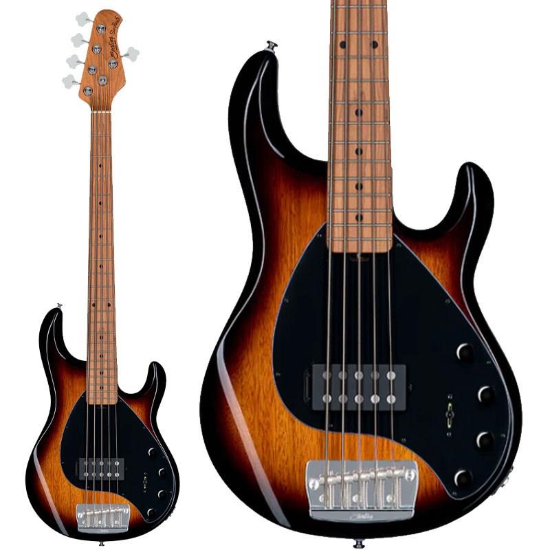 楽器種別：新品Sterling by MUSICMAN/新品 商品一覧＞＞ベース【105，000円〜205，000円】 商品一覧＞＞エレキベース/MMタイプ/Sterling by MUSICMAN 商品一覧＞＞当店のベースは、出荷前に専門スタッフが検品・調整しているので安心です！Sterling by MUSICMAN Ray35 (Vintage Sunburst/Maple)商品説明StingRay Bassのサウンドとフィーリングを受け継ぐコストパフォーマンス・モデルRAYシリーズからローステッドメイプルネックを採用した「RAY35」が入荷！スターリン・バイ・ミュージックマンは、より多くのプレイヤーにミュージックマンのサウンド、フィーリングを感じてもらえるように誕生したハイコストパフォーマンスを実現したシリーズです。こちらのRAY35は剛性が高く狂いの少ないローステッドメイプルネック、3バンド・アクティブ・イコライザー、シングルハムバッカーピックアップを組み合わせることで、クラシックな外観ながら現代の音楽シーンに対応できるポテンシャルを秘めています。バキっとした輪郭を持つ太い独特の低音と、音の芯の感じられるストレートなサウンドはスティングレイ・モデルさながらの仕上り！ピックでも指弾きでもスラップでも、パキンとダイナミックな低音がお楽しみいただけます。 ピックアップセレクターによって3種類の音の変化を楽しめます。ミュージックマンと同様の6ボルト・ネックジョイントや、ミュージックマン・デザインによるブリッジ部等、細かなコダワリが生み出す充実のサウンドを是非一度ご自身でお確かめ下さい！※画像はサンプルです。材質の特性上、木目/色合いは一本ごとに異なります。予めご了承下さい。商品詳細■Body: Nyatoh■Neck: Roasted Maple■Scale: 34■Fretboard Radius: 9.5■Frets:22■Nut Width: 45mm■Fingerboard: Roasted Maple■Pickups: 1 Ceramic Humbucker■Controls: Vol. - Treble - Middle - Bass■Switching:3-way Toggle Pickup Selector■Strings: Ernie Ball 2836 Regular Slinkyソフトケース付属イケベカテゴリ_ベース_エレキベース_MMタイプ_Sterling by MUSICMAN_新品 SW_Sterling by MUSICMAN_新品 JAN:0810002952654 登録日:2025/12/19 エレキベース スターリン ミュージックマン