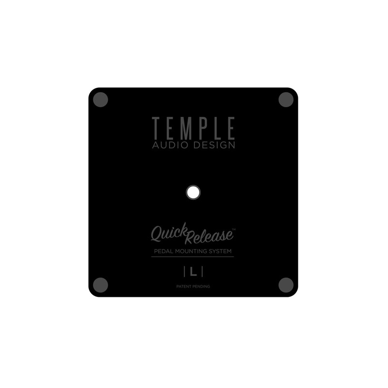 楽器種別：新品Temple Audio Design/新品 商品一覧＞＞エフェクター【〜5，000円】 商品一覧＞＞その他周辺機器・アクセサリ/Temple Audio Design 商品一覧＞＞安心してお買い物頂けるよう、コンパクトもマルチも丁寧梱包でお届けします！Temple Audio Design TQR-L商品説明TEMPLEBOARDにペダルを固定する専用マウンティング・プレート。ペダルの大きさによって3サイズ用意。TQR-L　　　Large/7.9cm×7.9cm【QUICK RELEASE PEDAL PLATE 取り付け方法】1ペダル裏面をアルコールなどできれいに拭き、プレート側のテープを剥がします。※ペダルにゴム足が有る場合は外して下さい。2ペダル裏面にプレートをしっかりと貼り付け、固定用スクリューを外します。3ペダルをレイアウトしたい場所に置き、プレート突起部をボード上の穴に固定させます。4裏側から2で外したスクリューで固定します。※大型のスイッチャー、ボリュームペダルやワウペダル、大型パワーサプライ等にはプレート2枚の使用をお薦めします。プレート2枚使用の場合は、スクリューを外し、TEMPLEBOARD上の任意の場所にプレートを仮置きした状態で貼り付けると、きれいに取り付けられます。※丸ネジやゴム足一体型ネジが使用されているペダルの場合は、プレートを使わずにボードの穴を利用してダイレクトにネジ留めしての固定も可能です。イケベカテゴリ_エフェクター_その他周辺機器・アクセサリ_Temple Audio Design_新品 SW_Temple Audio Design_新品 JAN:0637801698305 登録日:2017/03/09 エフェクトボード エフェクトケース エフェクターケース