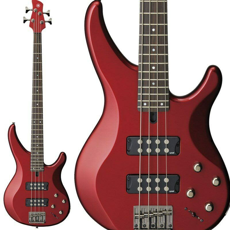 楽器種別：アウトレットYAMAHA/TRB Series 商品一覧＞＞YAMAHA/アウトレット 商品一覧＞＞ベース【25，000円〜50，000円】 商品一覧＞＞エレキベース/小型ボディ・多フレット/YAMAHA 商品一覧＞＞当店のベースは、出荷前に専門スタッフが検品・調整しているので安心です！YAMAHA TRBX304 (CAR) 【特価】商品説明【チョイキズ特価】メーカーアウトレット品のため、擦り傷や打痕、塗装不良などが御座いますが演奏に影響は御座いません。アクティブベースの次世代スタンダード TRBX楽器本来の耐久性と力強いサウンドを兼ね備えながら、豊かな想像力と斬新なアイディアの基に生まれた新シリーズTRBX。音、演奏性、外観、全てにおいてプレイヤーの限界を超えられるベースを目指して-アクティブ・ベースの次世代スタンダードここに誕生。ヤマハの革新的なデザイン、精密な工学技術、熟練した職人の技、それらを独自に組み合わせ、開発チームYGD(Yamaha Guitar Development)のメンバーは、一切の妥協を許さないプレイヤーのための楽器TRBXを創りだしました。TRBXは太く力強い音を核としつつ、個々のプレイヤーの個性を失わない柔軟な音作りが可能。高い演奏性と軽量化を実現する設計構造により、圧倒的に高いポテンシャルと信頼性を獲得します。音楽ジャンルを越えて、全てのプレイヤーが待ち望んでいたベースが、今、ここに誕生しました。■スリムなシェイプから、想像を超えるパワフルな低音立体的なカットを施したボディは、軽量化と心地よいフィット感を実現しながら、充分な体積を確保し、パワフルな低音を生み出します。ボディ材には、マホガニーを採用。ウォームで粘りのあるベースサウンドが魅力です。■ヤマハベースの中でも最もスリムなネック握りやすいネックは、スムーズなフィンガリングを可能にし、難易度の高い演奏をサポートします。反りやねじれにも強い、メイプル/マホガニーの5ピース構造を採用。高い強度を確保し、長時間の試奏を繰り返して設計されたジョイント形状は、ハイポジションでの弾きやすさは損なわず、弦振動を無駄なく伝達します。■ベーシストのモチベーションを刺激する新開発アクティブ・サーキット『TRBX300』シリーズには、5つのEQセッティングを瞬時に切り替えられる、初心者の方にも使いやすい新機能「パフォーマンスEQ」を搭載しています。プロミュージシャンがさまざまな奏法で厳しいチェックを繰り返し、ライブやレコーディングでもそのまま使える、スラップ/ピック/フラット/フィンガー/ソロのプリセットを用意しました。さまざまな奏法に対応したサウンドがワンタッチで得られ、さらに2バンドEQを併用することで、より緻密な音作りも可能です。※画像はサンプルです。製品の特性上、木目や色合いは1本ごとに異なります。商品詳細弦長 863.6mmボディ マホガニーネック メイプル＋マホガニー5ピース　（ボルトオン）指板 ローズウッド24F （250R）ナット幅 38mmハードウェア ブラックニッケル　（ダイキャスト）ピックアップ セラミック　x2コントロール トレブル、ベース、マスターボリューム、バランサー、パフォーマンスEQソフトケース付き■カラー・CAR（キャンディアップルレッド）イケベカテゴリ_ベース_エレキベース_小型ボディ・多フレット_YAMAHA_TRB Series_アウトレット SW_YAMAHA_アウトレット JAN:2500030045494 登録日:2025/01/02 エレキベース ヤマハ やまは