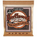 ERNIE BALL Earthwood Acoustic Phosphor Bronze Medium Light 3 Pack (12-54) #3546