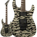 楽器種別：アウトレットエレキギター/Jackson 商品一覧＞＞エレキギター【65，000円〜125，000円】 商品一覧＞＞当店のギターは、出荷前に専門スタッフが検品・調整しているので安心です！Jackson X Series Soloist SLX DX Camo (Tiger Jungle Camo/Laurel) 【特価】商品説明新品チョイキズ超特価！！X SERIES SOLOIST手頃な価格と特徴的なフィニッシュのジャクソン Xシリーズ ソロイスト SLX DX Camo。人間工学に基づき作られたNyatohボディと、堅固な安定性のためグラファイト補強されたスルーボディメイプルネックを備え、12〜16インチのコンパウンドラジアス仕様にローレル指板を採用。高出力のアクティブピックアップと3ウェイピックアップブレードスイッチングを搭載し、シングルボリュームおよびトーンコントロールとシンプルな仕様ながらも幅広い表現が可能。Floyd Rose ダブルロッキングトレモロにより、優れた弦の安定性とダイナミックなトレモロアクションを実現。タイガーストライプフィニッシュはマッチングヘッドとブラックハードウェアを組み合わせた、まったく新しい仕上がりとなっています。※本商品は擦り傷、パーツくすみ等のある特価品となります。その他外観面に関しましても保証対象外となります事、予めご了承ください。※画像はサンプルです。商品の特性上、木目や色合いは一本一本異なります。商品詳細NeckFingerboard Material：LaurelFingerboard Radius：12-16 Compound Radius (304.8 mm to 406.4 mm)Headstock：Jackson Pointed 6-In-LineNeck Construction：Neck-Through-Body with Graphite Reinforcement and Scarf JointNeck Finish：Satin Black PaintedNeck Material：MapleNumber of Frets：24Nut Material：Floyd Rose Special LockingNut Width：1.6875 (42.86 mm)Position Inlays：Pearloid SharkfinTruss Rod Nut：Truss Rod Adjustment at NutBodyBody Finish：SatinBody Material：NyatohBody Shape：SoloistHardwareBridge：Floyd Rose Special Double-Locking Tremolo (Recessed)Control Knobs：Dome-StyleHardware Finish：BlackNeck Plate：NonePickup Covers：BlackStrap Buttons：StandardStrings：Nickel Plated Steel (.009-.042 Gauges)Switch Tip：BlackTremolo Arm：Floyd Rose Special LockingTuning Machines：Jackson Sealed Die-CastElectronicsBridge Pickup：Jackson Covered High-Output HumbuckingControls：Volume， ToneNeck Pickup：Jackson Covered High-Output HumbuckingPickup Configuration：HHPickup Switching：3-Position Blade: Position 1. Bridge and Middle， Position 2. Bridge， Middle and Neck， Position 3. Neckギグバッグ付きイケベカテゴリ_ギター_エレキギター_Jackson_アウトレット JAN:0717669560799 登録日:2023/11/26 エレキギター ジャクソン