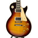 楽器種別：新品エレキギター/Gibson 商品一覧＞＞エレキギター/Gibson/Custom Shop 商品一覧＞＞エレキギター【570，000円〜1，065，000円】 商品一覧＞＞当店のギターは、出荷前に専門スタッフが検品・調整しているので安心です！Gibson 1959 Les Paul Standard Reissue Gloss (Bourbon Burst) 【S/N 933223】商品説明ロックハウスイケベ池袋/ハンドセレクトトップ材をカタログ外のグロスで仕上げた美麗なバーボンバーストが入荷しました！長きに亘り培われた高い製作技術と飽くなき探究心、厳選されたマテリアルにより至高のエレキギター・ベースを製作するために1993年に立ち上げられたGibson Custom Shop。現在もなお昔ながらのハンドクラフト製法と、徹底的に追求したヴィンテージの知識から製作されたカスタムショップ・ラインナップは、他所の追従を許さないほどの見事な作りとなり、プレイヤーの内に秘めるインスピレーションを際限なく沸き立たせてくれる最高の愛機となるでしょう。ハンドセレクトされたトップ材は派手さこそ無いものの角度によって揺らめく杢に魅惑されます。きれいに磨き上げられたGolss仕上げにくすみや経年を感じさせないハードウェアはエイジド加工がお好みではない方には見逃せない点です。ネックには「Authentic '59 Medium C-Shape」を採用しており、程良いグリップ感を残しながらも現代的なプレイも可能な範囲でございます。新たに搭載されたバンブルビータイプのペーパーオイルコンデンサーやヴィンテージカーブを追及した500KのCTSポットを装備。通常仕様の500kΩポットに比べてボリュームを絞っても極端に高域が削られず、手元の操作でクリーンサウンドからドライブサウンドまでを自在に操ることができます。10〜6のメモリまでは歪みが維持され、6〜1にかけて滑らかにダウンしていくので、ボリュームコントロールの長さによって表情豊かなプレイを可能にしています。ハンドセレクトされた美しいトップ材に、カタログ外のグロスで仕上げた美麗なバーボンバーストの風格溢れるカラーリングが実にマッチする一本！魅惑の琥珀色、バーボンバーストは本国でも人気の高い、通好みの色合いです！この機会を是非、お見逃し無く！S/N 933223Weight≒4.03kg商品詳細Body: Hand Selected 2-Piece Figured Maple Top & 1-Piece Lightweight MahoganyNeck: Mahogany w/Long TennonProfile: Authentic ’59 Medium C-ShapeFingerboard: Indian RosewoodFrets: Historic Medium-JumboNut: NylonHardware: Nickel GlossBridge: No-Wire ABR-1 & Lightweight Aluminum TailpieceMachinehead: Kluson ReissuePickups: Custombucker Alnico III (Unpotted)Control: 2Volume-2Tone-3way Toggle SWカスタムショップ・ブラウン・ハードケース、認定書他付属イケベカテゴリ_ギター_エレキギター_Gibson_Custom Shop_新品 JAN:4570155998911 登録日:2023/10/02 エレキギター ギブソン カスタムショップ