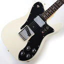 楽器種別：新品エレキギター/Fender USA 商品一覧＞＞エレキギター/Fender USA/American Vintage II 商品一覧＞＞エレキギター【195，000円〜375，000円】 商品一覧＞＞当店のギターは、出荷前に専門スタッフが検品・調整しているので安心です！Fender USA Limited Edition American Vintage II 1977 Telecaster Custom (Olympic White/Rosewood)商品説明American Vintage II 1977 Telecaster Customにバックコンターが採用された限定生産モデル！！American Vintage IIは、音楽の歴史を変えた革新的なエレクトリックギターとベースを、極めて正確に再現したシリーズです。当時の仕様を忠実に反映したボディシェイプ、ネック、ハードウェア構成、プレミアムなフィニッシュ、そして年代別にヴォイシングされ細部にまでこだわり抜いたピックアップを搭載し、本物のFenderクラフトマンシップとトーンのエッセンスを凝縮した一本です。Telecaster Customは、フェンダーが初めてハムバッカーを採用したモデルの1つです。American Vintage II 1977 Telecaster Customは、アッパーホーンに配置された3ウェイトグルスイッチ、スタイリッシュなピックガードに取り付けられたデュアルボリューム＆トーンコントロールを特徴としています。American Vintage II 1977 Telecaster Customは、オリジナルの真髄とも言えるトーンとフィーリングを再現しています。このTelecaster Customは、ネックポジションにWide Rangeハムバッカー、ブリッジポジションにPure Vintage ‘77 Single-Coil Teleピックアップを搭載しています。本格的なWide Rangeハムバッカーを作るために、1981年以来生産されていなかったCuNiFeマグネットをオリジナルのサウンドを再現するために不可欠な要素として復活させました。American Vintage II 1977 Telecaster Customは、1977 Cシェイプの密度の高いメイプルネックに21本のヴィンテージトールフレットを配した7.25インチラジアスのメイプルまたはローズウッド指板を採用し、まるで1977年に舞い戻ったかのような、当時の楽器の演奏性を彷彿させます。その他、6つのスロテッドスチールバレルサドルを備えたTeleブリッジ、Fロゴチューナー、ヘッドに配置された便利なBulletスタイルトラスロッドナット、Micro-Tilt付きの3ボルト式ネックプレートなどを装備しています。American Vintage IIならではのヴィンテージフェンダーを基にした仕様にバックコンターが追加され、プレイアビリティが向上した限定生産モデルをお見逃しなく。※画像はサンプルです。製品の特性上、杢目、色合いは一本一本異なります。商品詳細Body Material: AlderBody Finish: Gloss PolyurethaneNeck: Maple， 1977 CNeck Finish: Gloss PolyurethaneFingerboard: Maple or Round-Laminated Rosewood， 7.25 (184.1 mm)Frets: 21， Vintage TallPosition Inlays: Black Dot (Maple)， White Pearloid Dot - 7mm (Round-Laminated Rosewood)Nut (Material/Width): Bone， 1.650 (42 mm)Tuning Machines: Pure Vintage Fender F StampedScale Length: 25.5 (64.77 cm)Bridge: Pure Vintage 6-Saddle Tele with Slotted Steel Barrel SaddlesPickguard: 3-Ply Black/White/BlackPickups: Pure Vintage ‘77 Single-Coil Tele (Bridge)， (Middle)， Authentic CuNiFe Wide-Range Humbucking (Neck)Pickup Switching: 3-Position TogglePosition 1. Bridge PickupPosition 2. Bridge and Neck PickupsPosition 3. Neck PickupControls: Volume 1. (Neck Pickup)， Volume 2. (Bridge Pickup)， Tone 1. (Neck Pickup)， Tone 2. (Bridge Pickup)Control Knobs: Skirted Black Plastic with Numbered IndicatorsHardware Finish: Nickel/ChromeStrings: Fender USA 250R Nickel Plated Steel (.010-.046 Gauges)， PN 0730250406ハードケース付属イケベカテゴリ_ギター_エレキギター_Fender USA_American Vintage II_新品 JAN:0717669967154 登録日:2023/01/27 フェンダー アメリカンヴィンテージ