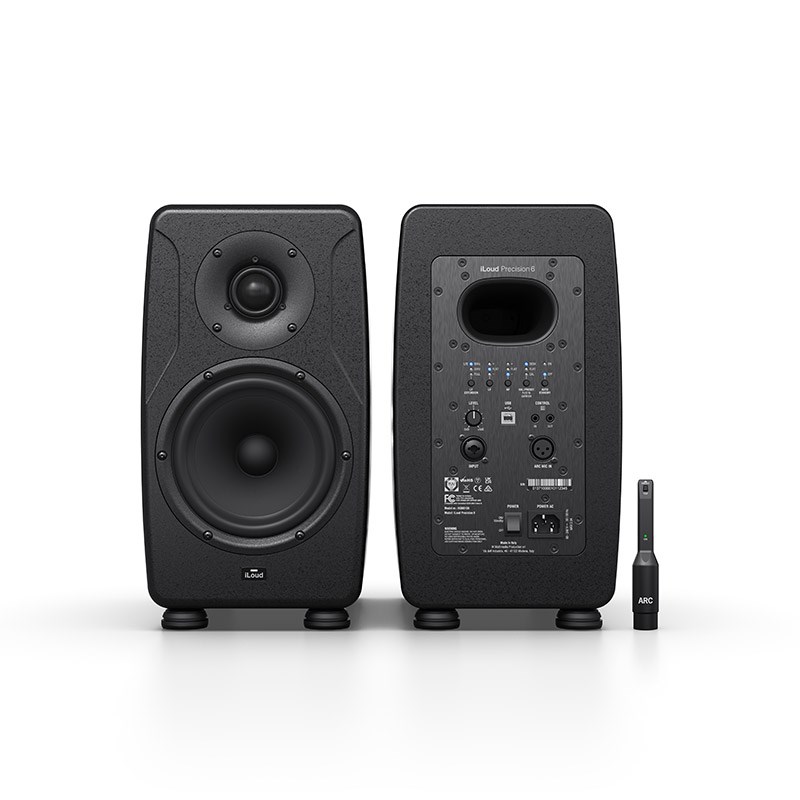 楽器種別：新品IK Multimedia/新品 商品一覧＞＞レコーディング【115，000円〜225，000円】 商品一覧＞＞モニタースピーカー/モニタースピーカー/IK Multimedia 商品一覧＞＞パワーレックは、専門スタッフに気軽に相談できる渋谷発のDTM・レコーディング機材専門フロアです。IK Multimedia 【決算売り尽くしセール】【生産完了品・台数限定特価】iLoud Precision 6 (ペア)(ARCキャリブレーション機能搭載)(パワードモニタスピーカー)(アイランド)(アイケーマルチメディア)商品説明■iLoud Precision 6◎寸法と重量（1本）・353 mm x 201 mm x 282 mm・7.7 kg◎内容品・iLoud Precision 6（1本）・電源ケーブル・ARC 測定用 MEMS マイク・ARC マイクロフォン用クランプ・USB-B to USB-A ケーブル（2.5m）・iLoud Isolation Pods（4個）※ARC 3 と X-MONITOR の最新の動作環境はメーカーサイトにてご確認の上、お求めください。※こちらはペアでの販売ページとなります。-----★スタジオ・モニターの再定義iLoud Precision は、iLoud Micro Monitor、iLoud MTM でコンパクト・スピーカー市場に驚きを与えてきた IK Multimedia からの、フルサイズ・スタジオ・モニター市場に対する回答です。iLoud Precision は、IK の25年以上にわたる高度なデジタル信号処理技術により、リニアな位相特性、時間領域（タイム・ドメイン）特性、フラットで色付けのない周波数特性を実現します。3倍以上の価格帯のハイエンド・オーディオ・スピーカーに匹敵する仕様を実現した iLoud Precision は、3種類（5インチ・ウーファー + 1.5インチ・ツイーターの2ウェイ、6.5インチ・ウーファー + 1.5インチ・ツイーターの2ウェイ、2 x 5インチ・ウーファー + 1.5インチ・ツイーターの MTM）からお選びいただけます。◎3倍の価格帯のスタジオ・モニターに匹敵するオーディオ性能◎36 Hz から 30 kHz の広い周波数帯域に対応するクラス最高の周波数特性◎45 Hz から 30 kHz の範囲で +/- 1 dB の超フラットな特性◎高度な信号処理により、リニアな位相特性の透明感のあるサウンドを実現◎スピーカーの理想的な性能を実現する、正確なタイムアライメント◎同梱の測定用マイクを使用して行う ARC? キャリブレーション機能を内蔵◎20種類以上の代表的なモニタースピーカーのエミュレーションと詳細なボイシングコントロール機能を備えた、Mac / PC 用 X-MONITOR ソフトウェアが付属◎出荷時の調整によりユニット間の差異は +/- 0.5 dB 以内◎設計、開発、製造から出荷前のキャリブレーションまで、すべてがメイド・イン・イタリー◎iLoud Precision 5（5インチ・ウーファー + 1.5インチ・ツイーター、135W RMS）、iLoud Precision 6（6.5インチ・ウーファー + 1.5インチ・ツイーター、150W RMS）、iLoud Precision MTM（2つの5インチ・ウーファー + 1.5インチ・ツイーター、175W RMS）の3つのラインナップ●クラス最高の周波数特性iLoud Precision は、- 4 dB 範囲なら 36 Hz から、+/- 1 dB 範囲でも 45 Hz から 30 kHz までフラットに伸びた周波数特性により、可聴帯域全体を通して、正確で色付けのない再生を行います。●真にリニアな位相周波数特性iLoud Precision は、96 kHz で動作する内蔵 DSP、デジタル・クロスオーバー、カスタム設計のクラスDアンプを搭載。150 Hz 以上の帯域にてリニアな位相特性を実現し、正確な音像、鮮明なトランジェント、驚くべきディテールを再現します。●理想的なタイムアライメントiLoud Precision では、多くのスタジオモニターで見過ごされている「時間領域特性」が重視されています。2ウェイ以上のシステムでステップ応答を確認すると、ツイーターからの信号が早く到達してピークが2つに分かれ、タイムアライメントがずれることで逆相になることがよくあります。iLoud Precision は、注意深く設計されたクロスオーバー、ウーファー／ツイーター間のタイムアライメントにより、理論上の理想ステップ応答に近い、三角形型の特性を示します。その結果、脳内で時間のずれを補正する必要がなくなり、長時間モニター時の耳の疲れが大幅に軽減されます。●ARC キャリブレーション機能を内蔵iLoud Precision には、IK Multimedia の ARC System 技術によるキャリブレーション機能が内蔵されています。同梱の MEMS 測定マイクを iLoud Precision の ARC MIC IN に接続し、リスニング・ポジションに設置したら、あとは CAL / PRESET ボタンを長押しするだけです。ミキシングルームからリビングルームまで、あらゆる環境に最適な状態に調整されます。●超低域を正確に再現iLoud Precision にて ARC キャリブレーションを実行すると、30 Hz まで拡張された低音がブーミーになることなく正確に再生されるので、ディープなキック、ベースを含んだミックスも、単体で行うことができます。また、内蔵のハイパス・フィルターを使用することで、サブ・ウーファーを組み合わせたシステムの構築も容易です。●音が一点から聴こえる MTM デザイン（iLoud Precision MTM）最上位機種として用意された iLoud Precision MTM は、ハイファイ・オーディオの世界で「仮想同軸」と呼ばれる MTM（ミッド・ウーファー、ツイーター、ミッド・ウーファー）配置により、音がツイーターの一点から聴こえ、より精度の高い音像を実現します。その結果もたらされるのは、スピーカー・キャビネットの存在が消え、音楽がそのままの形で聴こえる、自然で生命力に満ちたサウンドです。●イマーシブ・セットアップにも対応Dolby Atmos などのイマーシブ・オーディオ・セットアップにて別途サブウーファーをお使いの場合でも、iLoud Precision には Full / 35 / 50 / 65 / 80 Hz を切り替え可能なハイパス・フィルターが用意されているので、別途クロスオーバーを購入する必要はありません。■パワフルなソフトウェア・コントロール●拡張コントロールとボイシング・エミュレーションiLoud Precision シリーズには、ARC キャリブレーションによる視覚的確認、調整だけでなく、iLoud Precision 背面パネルに実装されたボタンで詳細なボイシングの調整が可能な Mac / Windows アプリケーション : X-MONITOR が用意されています。X-MONITOR の利用に特別なインターフェイスは必要なく、iLoud Precision 背面の USB ポートを Mac / Windows に接続するだけで、すぐにお使いいただけます。●スタジオ定番モニター・スピーカーのエミュレートもX-MONITOR では、ARC 補正プロファイルの切り替えだけでなく、厳密なリニアフェイズ特性の Precision、聴きやすい Comfort、縦方向のスウィート・スポットを拡張した Wide Dispersion といった設定から、スタジオ定番モニタースピーカー、クラシックなハイファイスピーカーの周波数、位相特性を再現したものまで、複数のボイスを切り替えることができます。リリース時点でも20機種以上のモニター・プロファイルが用意され、今後も追加されていく予定です。■充実のアクセサリー●ARC 測定用マイクiLoud Precision には、モニターのセットアップを容易にする内蔵 ARC 測定用の MEMS マイクが同梱されています。●専用インシュレーター : iLoud Isolation Podsオーディオのプロフェッショナルやミュージシャンの高いニーズを満たすべく設計された iLoud Precision には、4つの iLoud Isolation Pods が同梱されています。この専用設計のインシュレーターは、スピーカー本体と設置面間の振動伝播を劇的に減少させます。全周波数帯域にわたって強化されたオーディオの透明性、一貫性、イメージングの精度を、よりリアルに体感いただくためのオプションとしてご利用いただけます。●別売のリモート・コントローラー : iLoud Precision Remote Controller別売の iLoud Precision Remote Controller を使えば、4種類の X-MONITOR ボイスの切り替え、ミュート、ディムといった機能を手元でコントロールできます。ARC キャリブレーション時には、4箇所の測定ポイントが各ボタンに対応し、測定プロセスを視覚的に確認可能です。■主な機能◎低歪み、低共振、チャンバー型 1.5 インチのテキスタイル・ドーム・ツイーター。◎回折と共振を最小限に抑えるフロント・バッフル。◎軽量コート紙メンブレンを使用したミッド・ウーファー。◎低共振、ハイ・ダンピングの MDF 素材のエンクロージャー。◎iLoud Isolation Pod（付属）。◎カスタム・デザインのバスレフ・ポート。◎各種周波数コントロール。X-MONITOR からも操作可能。◎X-MONITOR やファームウェア更新用の USB 端子。◎iLoud Precision Remote Controller の接続端子。デイジーチェーン接続に対応。◎ARC 測定用マイクの接続端子。◎ARC 測定用 MEMS マイク（付属）。■主な特徴◎先進の音響設計・カスタム設計のクラスDアンプ・ハイエンドの A/D、D/A コンバーター・軽量コート紙メンブレンを使用したミッド・ウーファー・低歪み、低共振、チャンバー型 1.5 インチのテキスタイル・ドーム・ツィーター・低共振、ハイ・ダンピングの MDF 素材のエンクロージャー・回折と共振を最小限に抑えるフロント・バッフル・時間領域特性を考慮したタイムアライメントにより理想的なステップ応答を実現◎最新のDSPとソフトウェア・96 kHz 内部処理によるトータル・システム・コントロール・付属の測定用マイクを使用したキャリブレーション機能を内蔵・X-MONITOR にて、スタジオ定番モニター・スピーカーの周波数と位相特性をエミュレート・X-MONITOR プロファイルの切り替えが可能な別売のリモコン・X-MONITOR により背面パネルに実装されたボタンより詳細なボイシングの調整が可能◎圧倒的なオーディオ性能・+/- 1 dB 範囲でフラットに伸びた周波数特性・150 Hz 以上の帯域にてリニアな位相特性、150 Hz 以下でも最小限の位相差・オーディオスペクトル全体にわたり理想的な時間領域特性を実現・クラス最高の最大SPLイケベカテゴリ_レコーディング_モニタースピーカー_モニタースピーカー_IK Multimedia_新品 SW_IK Multimedia_新品 JAN:4530027194919 登録日:2022/10/20 モニタースピーカー スタジオモニター IKマルチメディア IK
