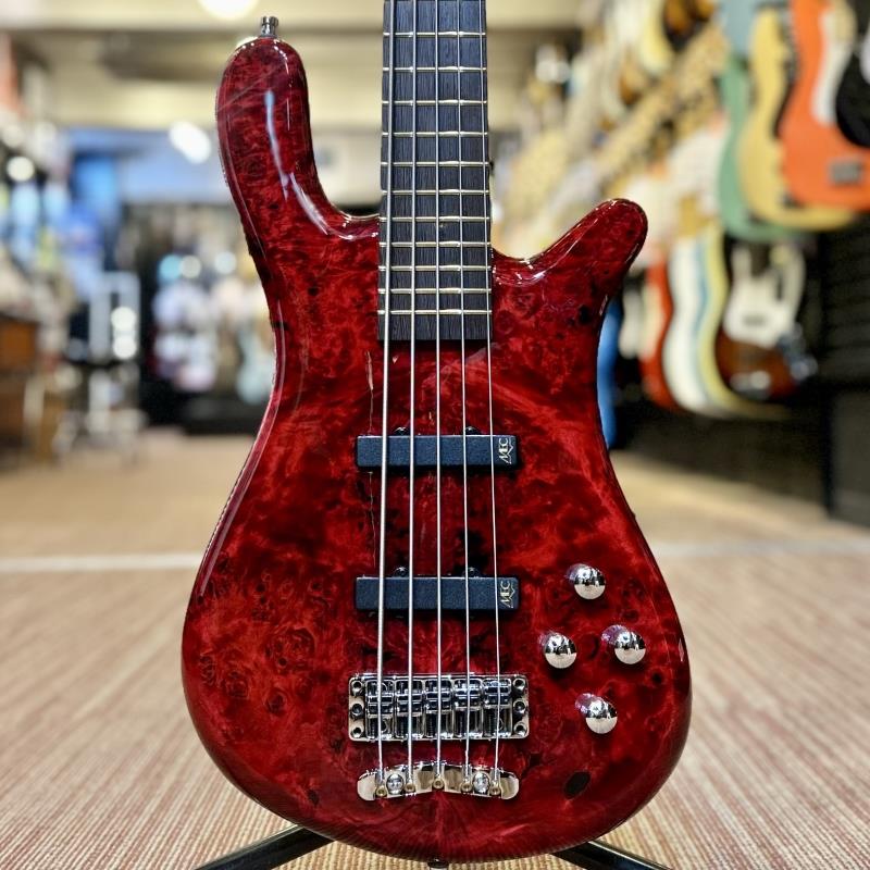 楽器種別：新品Warwick/Streamer 商品一覧＞＞Warwick/新品 商品一覧＞＞ベース【440，000円〜825，000円】 商品一覧＞＞エレキベース/多弦ベース/Warwick 商品一覧＞＞当店のベースは、出荷前に専門スタッフが検品・調整しているので安心です！Warwick Pro Series Streamer LX 5st Birdseye Poplar Top (Dark Bleached Red TP HP) [Ikebe 50th Anniversary Special Edition] #13959商品説明【イケベ楽器店創業50周年モデル】イケベスタッフがドイツ工場にて木材をセレクト＆オーダーした「バーズアイポプラ」トップのスペシャルエディション！Warwick× イケベの長年の信頼関係を元に、50周年特別企画として実現したスペシャルエディションモデル。国内初のショップオーダーによるプロシリーズ（ドイツ製）モデルとなります。Warwickの礎を築いた代表格モデルを網羅する、ドイツ製レギュラーシリーズであるプロシリーズ。通常はカスタムスペックは受注不可の本シリーズですが、ドイツ本国での直接のディスカッション/材選定、そしてなによりもハンス・ピーター会長/二コラ新社長を含む現地スタッフ＆国内代理店との長年の強いパートナーシップから実現した、「レギュラー価格帯でありながら、ショップオーダーらしい個性を活かしたスペック」を持ったイケベ渾身のモデルです。ベーシックとしたのは、ブランドの代表格ストリーマーシリーズのスタイルはそのままに、ボルトオン仕様とすることによりコストパフォーマンスに長けたモデルとなるLX。ラウンドした小ぶりなボディにより、奏法を問わず高い演奏性を誇る人気モデルです。オヴァンコール/ウエンジという代名詞ともいえるエキゾチックウッドを採用した硬質なネックに、MECピックアップ、ヘヴィー＆タイトなセパレートブリッジ、効きの良い2バンドEQ等、ハイミッドのアタックが効いたワーウィックらしい良い意味でのクセの部分と、ライブ/REC問わず対応可能な扱いやすさを共存させた定番スペックを採用。そして何よりも強い個性を放つのはボディからくるそのルックス。生き物のような蠢くコブを持つ「バーズアイポプラ」をボディトップに、またその木目を最大限活かすマッチングを過去の膨大なアーカイブからセレクトした、カタログ外の重厚なカラーリングを採用しました。通常モデルにはない個性的なルックスに仕上げつつも、従来のクオリティはそのまま（むしろ限定生産の為か、気合の入った作りが感じとれます）で、Warwickならではの個性溢れるサウンドをお楽しみ頂けます。もちろん重量、木目、質感など、ドイツ現地工場にて膨大な木材ストックの中からイケベスタッフが1枚1枚丁寧にセレクトいたしました。ボディ材によるルックス面での個体のオリジナリティも非常に強く、シリーズ生産ながら「世界に1本のベース」を強く感じて頂ける仕様に仕上がっています。かねてからのWarwickとの強い信頼関係と、イケベ50周年という特別な機会により実現したスペシャルモデル、是非ご体感ください。商品詳細Machineheads : Warwick Machine HeadsNut : Just-A-Nut III TedurNeck Wood : Ovangkol neckFretboard : Wenge fingerboardFluorescent Side Dot : Fluorescent Side DotsFingerboard Radius : 26 (660 mm)Scale length : 34 / 864 mm (long scale)Width Nut : 45，0 mm / 1.8Width 12th fret : 60，8 mm / 2.4Width 24th fret : 69，11 mm / 2.7Fret quantity material and size : 24 Jumbo Bronze (extra hard) Frets (Width: 2.9 mm / Height: 1.3 mm)Frets : IFT - Invisible Fretwork TechnologyBody Shape : Curved Body ShapeBodywood (Topwood / Backwood) : Hand Selected Birdseye Poplar / Alder backPickups : Active MEC pickups J/JElectronic : Active MEC 2-way electronicsPot layout : Volume (P/P) / balance / bass / trebleBridge system : Warwick 2-piece solid brass 3D bridgeStrap system : Warwick Security LocksConstruction : Bolt-OnHardware colour : ChromeColor : Dark Bleached Red Transparent High Polisギグケース付属イケベカテゴリ_ベース_エレキベース_多弦ベース_Warwick_Streamer_新品 SW_Warwick_新品 JAN:4033685542790 登録日:2026/05/02 エレキベース ワーウィック ストリーマー