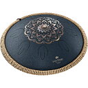 MEINL Sonic Energy Octave Steel Tongue Drums / Navy Blue Lasered Floral Design - D Amera OSTD2NBE