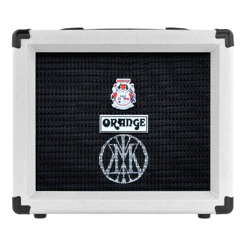 楽器種別：新品ギターアンプ/Orange 商品一覧＞＞ギターアンプ/Orange/COMBO AMP 商品一覧＞＞ギターアンプ【10，000円〜30，000円】 商品一覧＞＞安心してお買い物頂けるよう、ミニアンプもコンボアンプも丁寧梱包でお届けします！Orange 【新学期・新生活応援！春の練習用ギターアンプセレクト】CR20 LTD LB MYK WH [LOVEBITES MIYAKO Model]商品説明日本のみならず世界中で活躍するヘヴィ・メタル・バンドLOVEBITESのギタリストMIYAKO。日本人女性ギタリスト初のアーティスト・エディションの『CR20 LTD LB MYK WH』再入荷！！ホワイトのトーレックスにゴールドのライン、ブラックカラーのフロント・スピーカーネットにはMIYAKOロゴマークを配したスペシャルエディション！更に、LOVEBITESロゴ入り特製ゴールドプレート付！AUX INやCAB-SIM内蔵ヘッドホン・アウトも搭載した2チャンネル20Wコンボアンプです。小型サイズながら20Wの十分な出力！クリーン・オーバードライブに3バンドイコライザー仕様。商品詳細Features：Twin channel guitar amp combo with high gain preamp， 3 band EQ， Aux In & CabSim-loaded Phones output， MIYAKO logo & Special Edition LOVEBITES Gold PlateTop Panel (Right to Left)：Instrument Input， Clean Volume， Dirty Gain， Bass， Middle， Treble， Dirty Volume， Channel Selector Switch， Aux In， Phones OutputRear Panel：Footswitch Jack (Footswitch optional)Finish Options：White basketweave vinylOutput Power：20 WattsSpeaker：Custom 8″ Voice of the WorldUnboxed Dimensions (W x H x D)：37.5 × 32.5 x 19.7cm (14.67 x 12.8 x 7.75″)Unboxed Weight：7.15kg (15.8lb)イケベカテゴリ_アンプ_ギターアンプ_Orange_COMBO AMP_新品 JAN:4515731038568 登録日:2022/11/02 ギターアンプ オレンジ