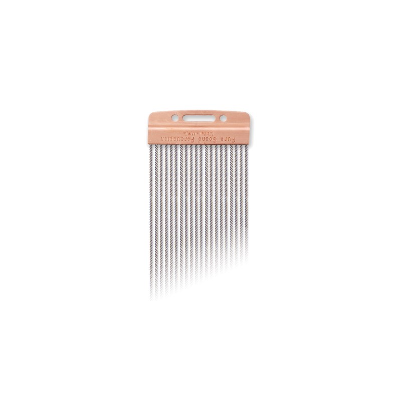 楽器種別：新品puresound percussion/新品 商品一覧＞＞ドラム【5，000円〜10，000円】 商品一覧＞＞その他ドラムアクセサリ/puresound percussion 商品一覧＞＞安心してお買い物頂けるよう、スネアもシンバルも丁寧梱包でお届けします！puresound percussion T1420 [Twisted Series / 14 20 Strand]商品説明〜待望の Made in U.S.A. のハイクオリティーなスナッピーの登場！〜材質はポリッシュド・コパー・エンド(両端が純銅版)にスティール・アロイ(鋼合金)のワイヤー、で純コパー・エンドにより裏ヘッドとの密着度、フィット感の向上で卓越したレスポンスを持っています。ワイヤーは、はんだ付けも全てハンドクラフトで、ルーズポジションからタイトポジションまでいずれも安定感抜群です。またppでも切れが良く、ffでも音がつぶれません。従来のものに比べ、スナッピー音の質感、粒立ち感のレスポンスが格段に向上し、スネアドラム本体そのもののクオリティーワンランクアップします。Twisted Seriesツイステッドシリーズは、ピュアサウンドのプレミアムクオリティーのスチール合金製の2重コイル20本ワイヤーのスネアワイヤーです。ドライでレスポンス、アーティキュレーションに優れています。●材質：ステンレス合金・コイル/ポリッシュド・コパー・エンド●フィニッシュ：メッキレス●サイズ：14インチ●本数：20本線・2重コイル●スナッピーコードイケベカテゴリ_ドラム_その他ドラムアクセサリ_puresound percussion_新品 SW_puresound percussion_新品 JAN:0046716576705 登録日:2015/08/08 ドラム関連