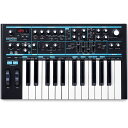 楽器種別：新品シンセサイザー/NOVATION 商品一覧＞＞シンセサイザー【45，000円〜85，000円】 商品一覧＞＞鍵盤楽器買うなら、当店で！専門スタッフが迅速丁寧に対応します！NOVATION Bass station II 【ベース専門フロアで試奏可能！】商品説明シンセベースの定番、ベース専門フロアにて試奏可能です！Bass Station II はNovation ブランド名を一躍有名にし、さらに現在でも人気の高いたアナログシンセサイザー Bass Station を最初から見直し、再設計したアナログシンセサイザーです。Bass Station II はベースサウンドに特化したモノボイスのアナログシンセサイザーです。しかしながらそのサウンドエンジンは非常に多彩で、鋭いリードサウンドや歯切れの良いアルペジオサウンドも魅力です。オリジナルの Bass Station の特徴を活かしつつも、新たに設計し直したモジュレーション、エフェクト、フィルターなどを装備し、オリジナルサウンドを継承しつつも、より多彩かつ良いサウンドに仕上げることに成功しました。エフェクト部も含めて、ピュアアナログのシグナルパスの Bass Station II は現在生産されているシンセサイザーの中でも希有の存在と言えます。操作パネルはオリジナル機の配置を継承し、一般的なシンセサイザーに必要なパラメーターにすべて専用のツマミやフェーダー、スイッチを用意した贅沢な設計です。さらに 64 のキラーサウンドパッチが用意され、Bass Station II の魅力をすぐに堪能できます。これとは別に 64 のオリジナルサウンドを保存するスペースが用意され、お好きな音色を保存し、いつでも呼び出すことも可能です。加えてコンピューター上でより多くの音色を管理することができます。 25鍵のキーボードは、ヴェロシティーと設定可能なアフタータッチに対応します。このシンセサウンドを演奏するために開発された鍵盤は、軽いタッチとシンセエンジンへの高いレスポンスが特長です。Bass Station II は標準的なMIDI機器として、MIDI入出力とUSB接続で、外部の音源やMIDIデバイス、コンピューターと繋ぐことができます。・シンセエンジン概要オシレーター：Bass Station II は、3つのアナログオシレーターとノイズジェネレーターを装備します。2つの完全独立したオシレーターと1つのサブオシレーターによって構成され、豊かなアナログ シンセベース サウンド を生み出します。オシレーター1と2はサイン、ノコギリ、矩形波と様々なパルスワイズ波形を生成し、サブオシレーターであるオシレーター3は、オシレーター1のオクターブ下または2オクターブ下で矩形、サインまたは狭いパルスワイズ波形を生み出します。これによって特徴的で図太いベースサウンドを得ることができます。 ・フィルター：2機のディスクリート仕様のアナログフィルターは、伝統的な効果から ダイオード仕様のフィルターによる 303 風のアシッドサウンドを演出します。オーバードライブも装備したフィルターは、ハイパス、ローパスそしてバンドパスの3モードを設定可能で、12dBのなだらかなカーブまたは24dBの鋭いカーブを選ぶことが可能です。 ・エフェクト：Bass Station II はフィルターオーバードライブ以外に、2機のエフェクトを装備します。アナログディストーションは、暖かみと5次倍音を加える際に役立ちます。もう1つのエフェクトである 'Osc Filter Mod' はオシレーターを使用した特別な FM 変調に似た効果を生み出し、ベースやリードサウンドの太さをより際立たせる際に便利です。 ・モジュレーション：2機のエンベロープ ジェネレーターと2機の LFO を装備し、より多彩かつ生き生きとしたサウンドを演出します。1機目のエンベロープは ADSR 仕様のアンプリチュードに対して作用し、2機目はモジュレーション エンベロープとして、フィルター周波数、オシレーターピッチ、パルスワイズに適用します。4つのLFO波形を装備した2機の LFO は、オシレーターピッチとパルスワイズ/フィルター周波数のそれぞれに変調効果をもたらし、更に特別な 'LFO Slew'（LFO スルー）パラメーターで LFO 波形を変化させ、より多彩かつ特徴的なモジュレーション シェイプを生み出します。 ・アルペジエーターとステップシーケンサー：Bass Station II にはアルペジエーターとステップシーケンサーを装備し、更なるパフォーマンスに役立ちます。32 のリズミックアルペジオパターンはオクターブ範囲とアルペジオの方向を自由に変更できます。ステップシーケンサーは、最大で4つのシーケンスを扱うことが可能で、32 のリズミックパターンの1つとして設定することも可能です。ステップシーケンサーは、パフォーマンスからフレーズのアイディアスケッチ、さらには音色の試聴にも利用できる便利な機能です。 ■主な特長・アナログシンセサイザー：最新バージョンの Bass Station Bass Station II はピュアアナログのシグナルパスで、オリジナル Bass Station の魂を宿し、シンセベースに特化した新設計 ・2機のディスクリート仕様のアナログフィルターを装備 オリジナル Bass Station と同じ 12/24dBのマルチモード仕様のクラシックフィルターに加えて、 新設計の 'アシッド' フィルターを装備 ・豊富なキラープリセット Bass Station II は 64 のファクトリープリセットに加えて、 64 のユーザープリセットエリアを用意しています。お好きなサウンドをいつでも呼出しと保存が可能 ・ステップシーケンサーとアルペジエーター Bass Station II は、リズミックなパターンのアルペジエーターとオリジナルパターンを プログラミング可能なステップシーケンサーを装備 ・専用のパラメーターコントロール シンセサイザーの操作に必要なパラメーターそれぞれに専用のコントロールを用意し、 直観的な音作りとパフォーマンスをサポート ・合計3機のオシレーター Bass Station II は、2機のメインオシレーターとサブオシレーターを装備した贅沢仕様です。 メインオシレーターは4種類の波形を生成し、自由なチューニングとシンク機能を装備します。 サブオシレーターは、ベースサウンドを際立たせるのに便利。 ・アナログエフェクトBass Station II はエフェクトもアナログ仕様です。 フィルターオーバードライブはアグレッシブなドライブサウンド、ディストーションは暖かみのある歪みを生み出します。 さらにフィルターモジュレーションエフェクトは特徴的なサウンド効果を演出。 ・多彩なモジュレーション 2つのエンベロープと2つの LFO はアンプリチュード、ピッチ、パルスワイズおよび フィルター周波数に変調効果をもたらします。 三角、ノコギリ、矩形波、サンプル＆ホールドの LFO 波形に加えて、 特別な 'スルー' パラメータによってより多彩な効果を実現。 ・MIDI 入出力と USB接続 Bass Station II MIDI機器に加えて、USB端子によるコンピューターと直接 MIDI 情報の送受信が可能。 ・特別設計の鍵盤 25鍵（2オクターブ）仕様のフルサイズ鍵盤は、シンセサイザーの演奏のために特別設計され、 ヴェロシティ、アフタータッチ アサインの対応もちろんのこと、シンセエンジンの最適化されたタッチが魅力。 イケベカテゴリ_キーボード_シンセサイザー_NOVATION_新品 JAN:0815301000181 登録日:2019/05/28 シンセサイザー シンセ Synth ノベーション ノベイション