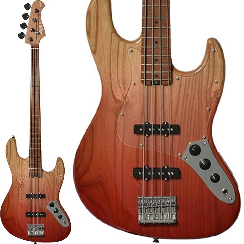 楽器種別：新品Bacchus/GLOBAL SERIES 商品一覧＞＞Bacchus/新品 商品一覧＞＞ベース【60，000円〜115，000円】 商品一覧＞＞エレキベース/JBタイプ/Bacchus 商品一覧＞＞当店のベースは、出荷前に専門スタッフが検品・調整しているので安心です！Bacchus 【入荷待ち、ご予約受付中】 WL4-ASH/RSM (RED-GRD)商品説明上位機種WOODLINEの系譜を次ぐGlobal seriesからグラデーションカラー＆クリアピックガードを採用したWL4-ASHが登場！ローステッドメイプルとはメイプルを高温で加熱処理して材の中の水分や油分を揮発させることにより剛性を高めた材で、ネックに使用されるとその効果は安定性だけでなくサウンドにも及び、豊かな生鳴りと経年変化したビンテージのようなこなれたトーンを生み出します。高級機種で使われることの多いこの本格派仕様をリーズナブルな価格帯に落とし込んだBacchusの新しい製品ラインナップです。ボディ材に木目を活かしたグラデーションカラーで仕上げたアッシュボディを使用し、ワイドレンジで多くのジャンルをカバーする音作りが可能です。さらにクリアピックガードを組み合わせることで、よりカラーと木目の引き立つルックスへと仕上がっております。また、上位機種同様にターボスイッチを搭載しており、2つのシングルピックアップをシリーズ接続することが可能です。これにより擬似的なハムバッキングサウンドを得られます。このときボリュームはFront Volが有効となり、Rear Volノブはバイパスされます。ナット部分には機能面でもサウンド面でも評価の高いGraphtec TUSQナットを搭載。チューニングの安定性にも一役買っています。トラディショナルなJBスタイルを意識したディンキーシェイプのエレクトリック・ベースに、ローステッドメイプルのカラッとした爽快なサウンドが組み合わさったハイコストパフォーマンスモデルです！！※画像はサンプルです。製品の特性上、杢目や色合いは1本ごとで異なります。商品詳細■Body:Ash■Neck:Roasted Maple■Fingerboard:Roasted Maple■Nut:graph tech tusq XL■Bridge:JB bridge w/ brass saddle■Pickup:Original JB set■Control:2Vol，1Tone (Pull up Turbo SW)■Scale:34inch■Width at Nut:38.0mm■Finish:Urethaneソフトケース付属イケベカテゴリ_ベース_エレキベース_JBタイプ_Bacchus_GLOBAL SERIES_新品 SW_Bacchus_新品 JAN:4571470409915 登録日:2025/12/20 エレキベース バッカス