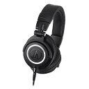 楽器種別：新品レコーディング用モニターヘッドフォン/audio-technica 商品一覧＞＞レコーディング用モニターヘッドフォン【10，000円〜25，000円】 商品一覧＞＞レコーディング機器買うなら、当店で！専門スタッフが迅速丁寧に対応します！audio-technica ATH-M50x商品説明世界が認めたM50の次世代モデル現場のニーズに応える高解像度モニターヘッドホン。● 大口径の強磁力φ45mmCCAWボイスコイルドライバーで情報量豊かな高解像度再生。● 遮音性を高める楕円形状のイヤカップを採用し長時間使用でも快適なモニタリング。● 片耳モニタリングが可能な90度の反転モニター機構。　　ヘッドホンを首から掛けてモニタリングする際に便利な前後90度の反転モニター機構を採用しました。● 新採用のヘッドパッド・イヤパッド素材で高耐久性を実現。● メンテナンスが手軽に行なえる着脱コード(バヨネット式ロック機構)を採用。● 利用シーンに合わせて選べる3本の着脱コードを付属。　　(1.2mカールコード、3mストレートコード、1.2mストレートコード)● 持ち運びに便利な折りたたみ機構。● スタジオレコーディングやミキシングに最適。　　モニターヘッドホンならではの広帯域でフラットな特性で解像度の高いモニタリングを実現。DJやトラックメイカーにもおすすめです。型式 ：密閉ダイナミック型ドライバー ：φ45mm、CCAWボイスコイル出力音圧レベル ：99dB/mW再生周波数帯域 ：15〜28，000Hz最大入力 ：1，600mWインピーダンス ：38Ω質量(コード除く) ：285gプラグ ：φ6.3mm標準/φ3.5mmミニ 金メッキステレオ2ウェイコード ：OFCリッツ線1.2mカールコード(伸長時約3m)　　　　　OFCリッツ線3mストレートコード　　　　　OFCリッツ線1.2mストレートコードイケベカテゴリ_レコーディング＆PA機器_レコーディング用モニターヘッドフォン_audio-technica_新品 JAN:4961310125431 登録日:2014/02/25 ヘッドフォン ヘッドホン モニターヘッドホン モニターヘッドフォン オーディオテクニカ