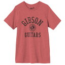 Gibson 【創業50周年大決算SALE】 GA-TEE-COLG-RED-MD Collegiate Tee Red Exclusive (Medium)