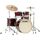 楽器種別：新品ドラムセット/TAMA 商品一覧＞＞ドラムセット【75，000円〜150，000円】 商品一覧＞＞安心してお買い物頂けるよう、スネアもシンバルも丁寧梱包でお届けします！TAMA CL52KRSP-GGP [Superstar Classic / 22インチバスドラム・シェルキット / グロス・ガーネット・レースバーク・パイン]【シンバル、ハードウェア別売】商品説明Superstar Classic Drum Kit - Exotic Finishくっきりとした木目が特徴のレースバークパイン材をアウタープライに採用した新フィニッシュ！Superstar Classic はオールメイプルシェルのドラムセット。薄く成型されたメイプル材のシェルは、どんなチューニングにも繊細に反応し、心地よい音抜けと、明るくクリアーなサウンドを奏でます。また、フープには外曲げのスティール製フープを採用し、メイプル材の持つオープンで伸びやかなサウンドを更に引き立てます。タムの深さは、少し浅めのサイズを採用し、フィルインでの表情を付けやすく、また、バスドラムの上にマウントした際の高さのセッティングに幅を持たせられるような仕様にしました。こちらは、22バスドラムに10と12タムタム、16フロアタムに 14スネアドラムを加えた5点シェルキットです。＜主な特徴＞●All Maple Shells上位機種の Starclassic と同様、薄く成型されたシェルはセンシティブなレスポンスと豊かな鳴りを実現。明るくクリアーなサウンドはメイプルならでのもの。●Steel Hoop厚さ 1.6mm のスティール製外曲げフープを採用。ダイキャストフープに比べ落ち着いたトーンが特徴。オープンで伸びやかなサウンドを引き出します。●Low-Mass LugSuperstar Classic 用にデザインされたセパレートラグ。シェルとの設置面積を小さくすることで、シェル鳴りを妨げない構造です。●Star-Mount Systemドラムのレゾナンスを高める為に開発された、打面フープの4箇所で支持するマウントシステム、Star-Mount System。ブラケット部のアイボルトを左右にスライドさせることが出来るので、二つのタムタムをセットアップする際にブラケットが近づいても、アイボルトが干渉することなくセットアップすることが可能です。●Tom Holderタムホルダーは、MTH600 を採用。様々なセットアップにフレキシブルに対応可能な、シンプルで、操作性に優れたタムホルダーです。●Power Craft II HeadSuperstar Classic のドラムヘッドには TAMA オリジナルヘッド Power Craft II を採用しています。バスドラムの打面はリングミュートを内蔵したヘッド、フロント面はビンテージ風のルックスを演出するホワイトコーテッド仕様となります。＜セット内容＞バスドラム（22×16 w/タムホルダーマウント）×1タムタム（10×7）×1タムタム（12×8）×1フロアタム（16×14）×1スネアドラム（14×6.5）×1ダブルタムホルダー（MTH600）×1＜スペック＞シェル：All Maple / BD 8ply 7mm， TT/FT/SD 6ply 5mmフィニッシュ：グロス・ガーネット・レースバーク・パイン(GGP)フープ：BD Wood Hoops， TT/FT/SD 1.6mm Steel Hoopsラグ：Low-Mass Lugタムマウント：Star-Mount Systemヘッド：Power Craft II※本商品のセット内容はシェルキットのみとなります。シンバルやハードウェアは付属しません。※別売りの単品ドラムを追加で購入頂くことにより、さまざまなセットアップへの拡張も行うことが可能です。サイズや価格等、お気軽にお問い合わせください。イケベカテゴリ_ドラム_ドラムセット_TAMA_新品 JAN:4549763218124 登録日:2024/03/17 ドラムセット ドラムキット タマ