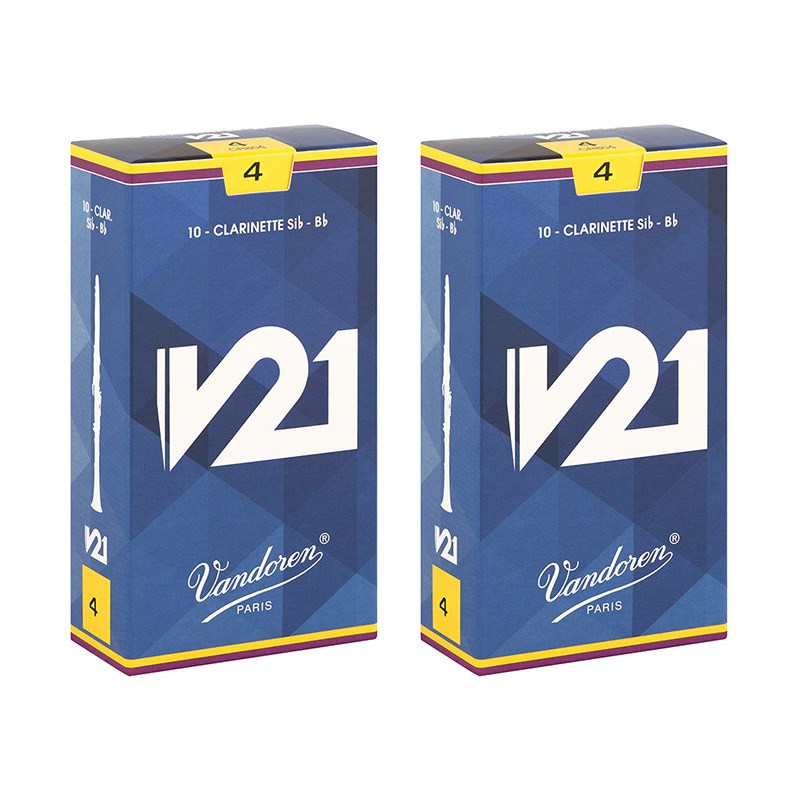 VANDOREN 【2個セット】《硬さ：4》B♭クラリネット用リード バンドレン V21