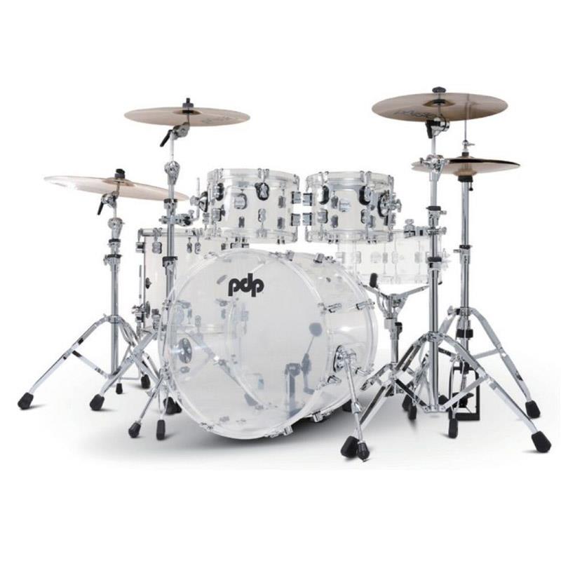 pdp by DW Acrylic Clear Drums 4pc Kit【22BD、10TT、12TT、16FT】[シングルタムクランプ2個付属]