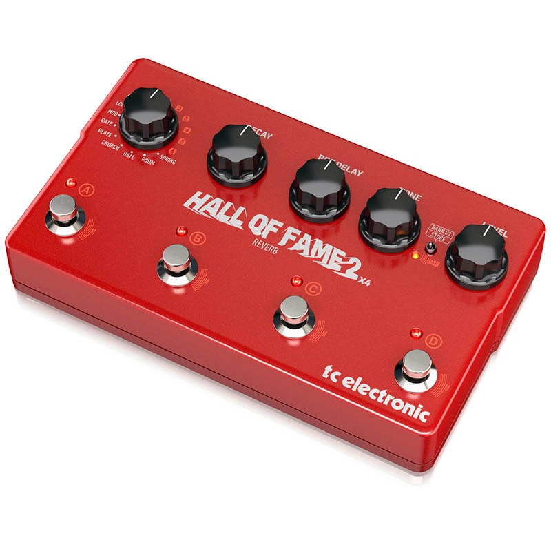 楽器種別：新品tc electronic/新品 商品一覧＞＞エフェクター【30，000円〜60，000円】 商品一覧＞＞ギター用エフェクター/空間系/リバーブ/tc electronic 商品一覧＞＞安心してお買い物頂けるよう、コンパクトもマルチも丁寧梱包でお届けします！tc electronic HALL OF FAME 2 X4 REVERB ※国内正規品商品説明人気のリバーブペダルに4つのMASHスイッチ、 シマーリバーブ、8つのReverbプリセットを搭載した フラッグシップリバーブペダルHALL OF FAME 2 X4 REVERBは、スタジオ品質の豊富なアルゴリズムと、4つのプリセットを切り替えるMASHフットスイッチを備えた究極のリバーブペダルです。リバーブの概念を拡張する小さなタイル張りのシャワールームのリバーブ、巨大な洞窟内のような響き、雰囲気を添えるようなリバーブまで、HALL OF FAME 2 X4 REVERBはその全てを再現可能です。tc electronikの伝説的なホールアルゴリズムや、 SUB N UPのポリフォニックオクターブアルゴリズムを利用する、世界をリードするシマーアルゴリズムなど、10のプロ仕様のユニークなリバーブプリセットにより、あらゆる状況に対応できます。MASHの機能を三倍にフラッグシップとして、相応しいように、3つのMASHスイッチではHALL OF FAME 2 X4を設計しました。各フットスイッチにはプリセットを切り替えるだけでなく、スイッチを踏み込む圧力を変えることで3つのパラメーターを一度に制御できます。素早くアクセスできる計8つのバンクフットスイッチで切り替え可能な4つのプリセットで多くの場合充分ですが、リバーブを多く含む音楽に真剣に取り組んでいる場合は、さらに倍のプリセットを使用できます。HALL OF FAME 2 X4 REVERBの2つのプリセットバンクを使用することで、計8種類のプリセットを作成できます。True to Tone最適化されたヘッドルーム、True BypassまたはBuffered Bypassスイッチ、Kill-Dryのオン/オフにより、あらゆる現場において最適な音質を選択可能です。そして、ペダルがオンでもオフでも、ドライサウンドは常にAnalog-Dry-Throughにより原音のままペダルを通過します。※店舗により、お取り寄せとなります。イケベカテゴリ_エフェクター_ギター用エフェクター_空間系_リバーブ_tc electronic_新品 SW_tc electronic_新品 JAN:4033653015752 登録日:2020/04/17 エフェクター コンパクトエフェクター ストンプボックス TCエレクトロニック TCエレクトロニクス