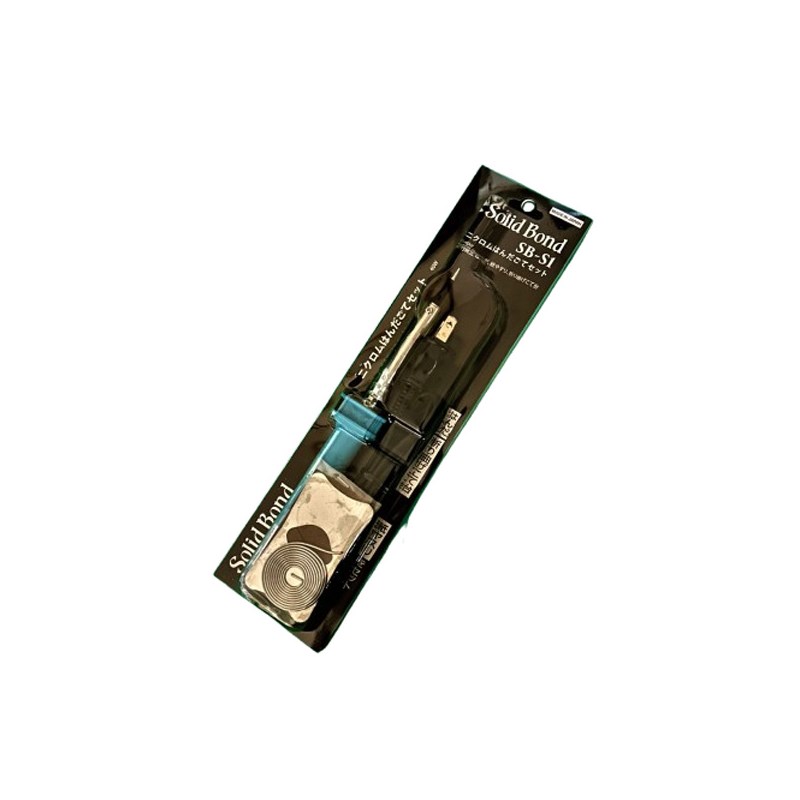 楽器種別：新品Solid Bond/新品 商品一覧＞＞楽器アクセサリ【〜5，000円】 商品一覧＞＞メンテナンス用品/その他メンテナンス用品/Solid Bond 商品一覧＞＞品揃え豊富な当店なら弦、パーツ、ケーブルなどのアクセサリーがまとめて揃います！Solid Bond 【ブラックフライデーセール】 ニクロムはんだごてセット【SB-S1】商品説明ニクロムヒーター式 40Wの『はんだごて、はんだ、折り曲げこて台、紙やすり』のセットです。長寿命の鉄メッキ・ブラックチップこて先を採用、小型軽量な はんだごて です。ギター、エフェクターの配線に適した商品です。日本製イケベカテゴリ_楽器アクセサリ_メンテナンス用品_その他メンテナンス用品_Solid Bond_新品 SW_Solid Bond_新品 JAN:4580633371891 登録日:2025/01/16 メンテナンス用品