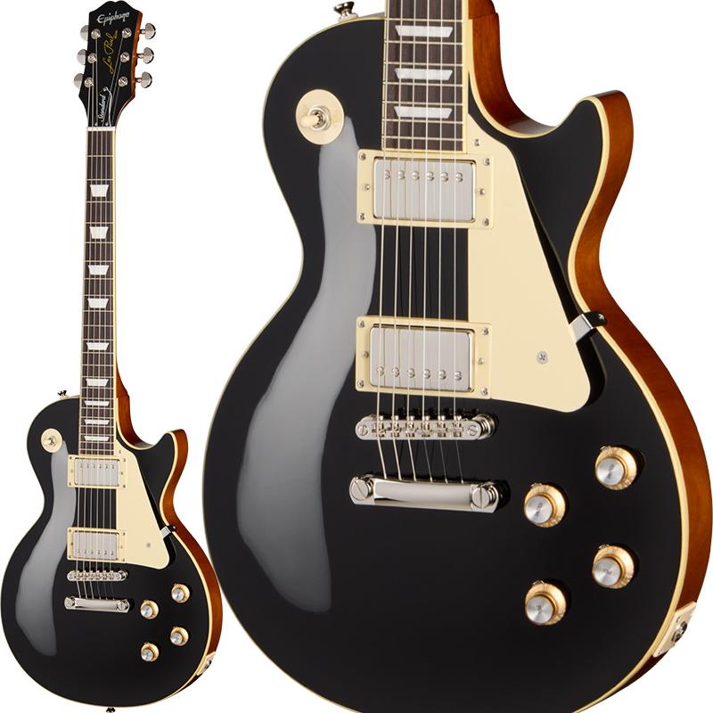 楽器種別：新品Epiphone/レスポール 商品一覧＞＞Epiphone/新品 商品一覧＞＞エレキギター【55，000円〜110，000円】 商品一覧＞＞レスポールタイプ/Epiphone 商品一覧＞＞当店のギターは、出荷前に専門スタッフが検品・調整しているので安心です！Epiphone Les Paul Standard '60s (Ebony)商品説明Inspired by Gibson Series1958〜1960年製のGibson Les Paul Standardほど、伝説的な評価を誇るギターは多くありません。その美しさ、滑らかな演奏性、そして卓越したトーンにより、世界中のコンサート・ステージや数多くのヒット・レコーディングで使用されてきた、地球上でもっとも愛されているヴィンテージ・ギターのひとつです。エピフォンは今回、そうした伝説的モデルへのオマージュとして、Inspired by GibsonシリーズよりLes Paul Standard 60sをアップデートしてリリースします。本モデルは、1960年代初期のLes Paul Standardが持つフィーリングとサウンドを忠実に再現した1本です。エピフォンとレス・ポール氏との長い友情は、1940年、レスがマンハッタンにあったエピフォンの旧工場で夜間に作業を行い、世界初期のソリッドボディ・エレクトリック・ギターのひとつを製作したことから始まりました。「ザ・ログ」の愛称で知られるその最初のソリッドボディ・ギターは、後にLes Paul Standardの着想源となり、史上最高のエレクトリック・ギターのひとつと評される存在へとつながっていきます。Epiphone Inspired by Gibson CollectionのLes Paul Standard 60sは、1960年代初期のLes Paulが持つルックス、フィーリング、そしてサウンドを再現しています。マホガニー・ボディにメイプル・キャップを組み合わせ、Les Paulならではの豊かなトーンを実現しています。マホガニー・ネックにはローズウッド指板を採用し、パーロイド・トラペゾイド・インレイ、22本のミディアム・ジャンボ・フレット、そして素早い演奏性を実現するスリムテーパー 60s Cプロファイルを備えています。60sスタイルのカラマズー・ヘッドストックには、高品質なGrover RotomaticチューナーとGraph Techナットを搭載し、安定したチューニング性能を実現しています。これにより、チューニングに費やす時間を減らし、演奏に集中することができます。ピックアップには、高い評価を受けているエピフォンProBuckerピックアップをバランスよく搭載し、ネック・ポジションにProBucker 2、ブリッジ・ポジションにやや出力の高いProBucker 3を配置しています。各ピックアップは個別のボリュームおよびトーン・コントロールに配線されており、高品質なCTSポテンショメーターを採用しています。Les Paul Standard 60sは、手の届きやすい価格帯でありながら、本格的なLes Paulの演奏体験を楽しめるモデルです。プレミアム・ギグバッグが付属します。※画像はサンプルです。製品の特性上、杢目、色合いは個体ごとに異なります。商品詳細BodyShape: Les PaulMaterial: MahoganyTop: MapleBinding: Single-ply， Top and FretboardNeckNeck: MahoganyProfile: SlimTaper 60s CNut width: 43.0mm / 1.69inFingerboard: RosewoodScale length: 628.65mm / 24.75inNumber of frets: 22Nut: Graph TechInlay: Pearloid TrapezoidHardwareBridge: LockTone Tune-O-MaticTailpiece: LockTone Stop BarTuners: Grover Rotomatic with Kidney ButtonControl Knobs: Gold Top Hat with Nickel Reflector and Dial PointerPlating: NickelElectronicsNeck pickup: ProBucker 2Bridge pickup: ProBucker 3Controls: 2 Volume， 2 Tone; CTS PotentiometersMiscellaneousCase: Premium Gig BagStrings Gauge: .010， .013， .017， .026， .036， .046イケベカテゴリ_エレキギター_レスポールタイプ_Epiphone_レスポール_新品 SW_Epiphone_新品 JAN:4570156013248 登録日:2026/02/02 エレキギター エピフォン レスポール