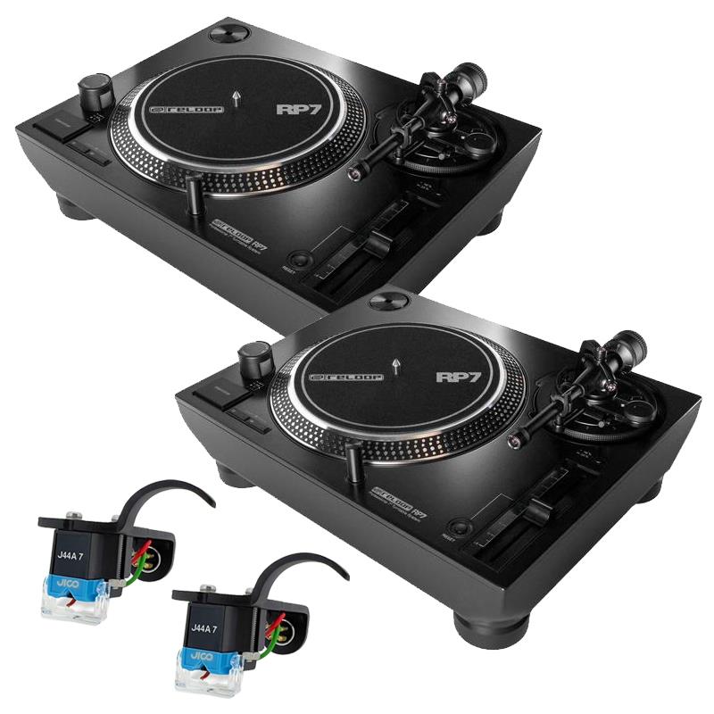 reloop RP-7 + JICO OMNIA J44A 7 DJ IMP SD ターンテーブル TWIN SET (リループ)