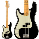 楽器種別：新品エレキベース/Fender USA 商品一覧＞＞エレキベース/Fender USA/American Professional II 商品一覧＞＞エレキベース【190，000円〜360，000円】 商品一覧＞＞当店のベースは、出荷前に専門スタッフが検品・調整しているので安心です！Fender USA 【入荷待ち、ご予約受付中】 American Professional II Precision Bass LEFT-HAND (Black/Maple)商品説明American Professional II Precision Bass Left-Handは、60年以上に渡る革新、インスピレーション、進化を経て、現代のプレイヤーの要求に応えます。定番の’63 P Bassシェイプネックは、丁寧にエッジがロールオフされ、至高の演奏体験を約束するSuper-Naturalサテン仕上げが施されています。また新たに設計されたネックヒールを採用し、快適なフィーリングとハイポジションへの容易なアクセスを実現しました。新しいV-Mod II Precision Bass Split-Coilピックアップは、これまで以上に繊細なトーンを奏で、Precision Bassならではの圧巻のローエンドを提供します。American Professional II Precision Bass Left-Handの手に馴染む感覚とサウンドの多様性は、手に取り、耳にした瞬間、すぐにお分かりいただけることでしょう。プロの楽器の新たなスタンダードとなるような幅広い改良が、American Professional IIシリーズには詰め込まれています。※画像はサンプルです。※詳しい入荷状況に関しましては店舗まで直接お問い合わせ下さい。Body Material: AlderBody Finish : Gloss UrethaneNeck : Maple， 1963 CNeck Finish : Super-Natural Satin Urethane Finish on Back of Neck with Gloss Urethane Headstock FaceFingerboard : Rosewood， Maple - 9.5 (241 mm) RadiusFrets : 20， Narrow TallPosition Inlays : White Dot (Rosewood)， Black Dot (Maple)Nut (Material/ Width ) : Bone， 1.625 (41.3 mm)Tuning Machines : Fender Lightweight Vintage-Style Keys with Tapered ShaftsScale Length : 34 (864 mm)Bridge : 4-Saddle HiMass Vintage (String-Through-Body or Top-load)Pickguard : 4-Ply Tortoiseshell (Olympic White， 3-Color Sunburst) 3-Ply Black(Mercury， Dark Night) 3-Ply Mint Green (Miami Blue， Mystic Surf Green， Black)Pickups : V-Mod II Split Single-Coil Precision Bass (Middle)Controls : Master Volume， Master ToneControl Knobs : .Knurled Flat-TopHardware Finish : Nickel/ChromeStrings : Fender USA 7250M Nickel Plated Steel (.045-.105 Gauges) ハードケース付属イケベカテゴリ_ベース_エレキベース_Fender USA_American Professional II_新品 JAN:0885978579433 登録日:2020/10/13 エレキベース フェンダー ふぇんだー フェンダーUSA FenderUSA アメプロ アメリカンプロフェッショナル アメプロ2 アメリカンプロフェッショナル2