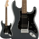 楽器種別：新品エレキギター/Squier by Fender 商品一覧＞＞エレキギター/Squier by Fender/Stratocaster 商品一覧＞＞エレキギター【20，000円〜45，000円】 商品一覧＞＞当店のギターは、出荷前に専門スタッフが検品・調整しているので安心です！Squier by Fender Affinity Series Stratocaster HH (Charcoal Frost Metallic/Laurel)商品説明Squier Affinity Series Stratocaster HHは、伝統的なFenderファミリーへの入り口として、伝説的なデザインと典型的なトーンを備えたギターです。このStratocaster HHは、薄くて軽量なボディ、スリムで快適なCシェイプネック、優れたアーミング奏法をサポートする2点支持トレモロブリッジ、スムーズで正確なチューニングを提供するスプリットシャフト付きシールドダイキャストチューニングマシンなど、プレイヤーフレンドリーな洗練された機能を備えています。ジャンルを超えたサウンドバリエーションを実現する3ウェイスイッチングのSquierハムバッキングピックアップを2基搭載し、あらゆるステージであらゆるプレイヤーに寄り添うことができるモデルです。※製品の特性上、杢目・色合いは1本1本異なります。Series: Affinity SeriesBody Material: PoplarBody Finish: Gloss PolyurethaneNeck: Maple， C ShapeNeck Finish: Satin Urethane with Gloss Urethane Headstock FaceFingerboard: Indian Laurel， 9.5 (241 mm)Frets: 21， Medium JumboPosition Inlays: Pearloid Dot (Indian Laurel)Nut (Material/Width): Synthetic Bone， 1.650 (42 mm)Tuning Machines: Sealed Die-Cast with Split ShaftsScale Length: 25.5 (648 mm)Bridge: 2-Point Synchronized Tremolo with Block SaddlesPickguard: 3-Ply BlackPickups: Ceramic Humbucker (Bridge)， (Middle)， Ceramic Humbucker (Neck)Pickup Switching: 3-Position Blade: Position 1. Bridge Pickup， Position 2. Bridge and Neck Pickups， Position3. Neck PickupControls: Master Volume， Master ToneControl Knobs: Black PlasticHardware Finish: ChromeStrings: Nickel Plated Steel (.009-.042 Gauges)ソフトケース付属イケベカテゴリ_ギター_エレキギター_Squier by Fender_Stratocaster_新品 JAN:0885978723409 登録日:2021/09/12 エレキギター スクワイヤー スクワイアー フェンダー ストラト ストラトキャスター