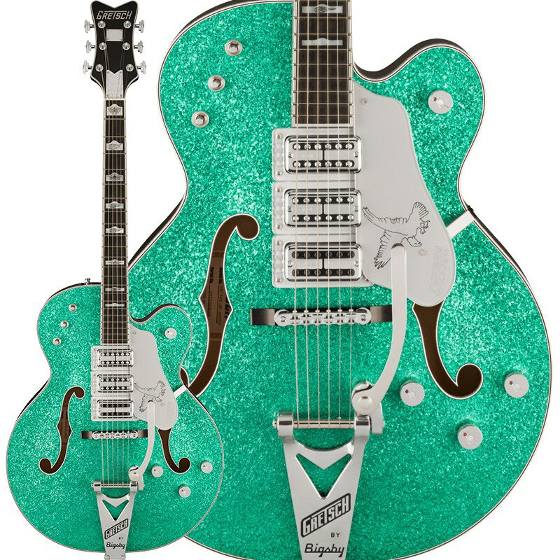 GRETSCH G6136T Kenny Falcon II with String-Thru Bigsby (Early Summer Green Sparkle/Ebony)