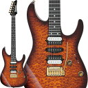 楽器種別：新品エレキギター/Ibanez 商品一覧＞＞エレキギター【130，000円〜245，000円】 商品一覧＞＞当店のギターは、出荷前に専門スタッフが検品・調整しているので安心です！Ibanez Premium AZ47P1QM-DEB (Dragon Eye Burst) [SPOT MODEL]商品説明AZ Premium NEW Color Models !!新世代ギタリストのスタンダード・モデル、AZ Premium 新カラー・モデル・キルトメイプル・ボディトップ/ホワイト・ボディ・バインディング/ゴールド・ハードウェアを採用し、豪華でハイエンドな印象を与える、新カラー・モデル・Gotoh MG-T ロッキング・マシンヘッド・ローステッド・メイプル ネック & エボニー指板・AZ専用 Oval C（オーヴァルC）ネック・シェイプ・Super All Access（スーパー・オール・アクセス）ネック・ジョイント、専用デザインのボディ・コンター・ステンレス・フレット・蓄光の指板サイド・ドット・ポジション・インレイ・DiMarzio 製ピックアップ / HSHレイアウト・スチール・サドル搭載のIbanez T1502トレモロ・ブリッジ（Gotoh製)・Graph Tech ナット【About Premium Series】Designed to Inspire.良質なスペック&マテリアルと演奏性を追求した仕上げ、安定感を増したオリジナル・ハードウェア、そして、刺激的なデザイン。すべては奏者に創造力と閃きをもたらしてくれる、そんなギターであるために。これが Ibanez Premium シリーズのテーマです。※画像はサンプルです。製品の特性上、杢目、色合は個体ごとに異なります。商品詳細SpecsNeck type AZ Oval C Roasted Maple neckBody Quilted Maple top / American Basswood bodyFretboard Ebony fretboard w/Mother of Pearl dot & Luminescent side dot inlayFret Jumbo Stainless steel fretsNut Graph Tech nutMachine head Gotoh MG-T locking machine headsBridge Gotoh T1502 tremolo bridgeNeck pickup DiMarzio Air Norton (H)Middle pickup DiMarzio True Velvet (S)Bridge pickup DiMarzio The Tone Zone (H)Controls， Pickup selector 1 Volume， 1 Tone， 5-way lever switchHardware color GoldString gauge .010/.013/.017/.026/.036/.046 (D'Addario EXL110)Neck DimensionsScale 648mm/25.5Width at Nut 42mmWidth at Last Fret 57mmThickness at 1st 20.5mmThickness at 12th 22.5mmRadius 305mmRギグ・バッグ付属イケベカテゴリ_ギター_エレキギター_Ibanez_新品 JAN:4549763352934 登録日:2024/03/18 エレキギター アイバニーズ イバニーズ