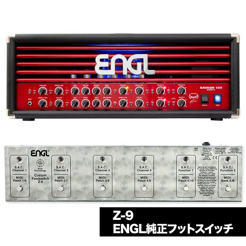 楽器種別：新品ENGL/AMP HEAD 商品一覧＞＞ENGL/新品 商品一覧＞＞ギターアンプ・ベースアンプ【305，000円〜570，000円】 商品一覧＞＞ギターアンプ/ヘッド/チューブ/ENGL 商品一覧＞＞安心してお買い物頂けるよう、ミニアンプもコンボアンプも丁寧梱包でお届けします！ENGL 【サマーキャンペーン2026】E610 Obscura Signature 120 [E610II-OS] & Z9専用フットスイッチセット商品説明【E610II-OS OBSCURA LTD & Z-9 FOOTSWITCH セット】セット内容：-ENGL E610 Obscura Signature 120 [E610II-OS] -ENGL Z-9 フットスイッチ------------------------------------------------------【E610 Obscura Signature 120】バックパネルにSteffen直筆サイン入り！2026年5月19日（火）イケシブで開催したギタークリニックの際、サインを入れて頂きました。テクニカルデスメタル界の巨匠、オブスキュラのギタリスト、ステフェン・クメラーは、滑らかなテクニックと緻密なピッキングを容赦ないスピードで融合させることで、メタルシーンに確固たる地位を築いてきた。2002年以来、彼のリズミカルでハーモニックなスタイルは、スタジオ作品、ライブツアー、そしてそれ以外のあらゆる場面において、オブスキュラのサウンドの中核を成すものとなった。ENGLアンプとの相性も抜群で、ステファンのギターサウンドは瞬く間に彼の演奏スタイルとオブスキュラのサウンドを象徴するトレードマークとなった。ENGLのアンプは、バンド結成初期から、世界中でツアーやレコーディングを行うバンドにとって、パンチ力、精度、明瞭さを完璧に融合させたサウンドを提供する上で、常に頼れるパートナーであり続けてきました。ENGLとこの著名なアーティストとのコラボレーションは、限定版ENGL E610 Obscura Signature 120アンプという形で継続されます。この限定版ヘッドアンプの際立った特徴は、無限に広がる多彩なサウンドスタイルにあります。温かく明瞭なクリーンサウンド、パワフルでタイトかつ明瞭なリズム／クランチトーン、そして豊かでダイナミックなハイゲインリードサウンドを実現します。実績のある設計により、プリアンプ部には6本のEngl ECC83 / 12AX7真空管、パワーアンプ部には2本のEngl KT88真空管が搭載され、世界中のどこでも完璧なトーンを維持します。E610は、内蔵ノイズゲート、各チャンネルの広範囲なEQ調整、複数のサウンド切り替えオプション、独立したバランスコントロールを備えた2つの真空管駆動FXループ、SACコントロールポート、MIDIチャンネル割り当て、ENGLチューブモニターを搭載しています。内蔵のMIDIフットコントローラー用ファンタム電源スイッチにより、ステージやスタジオでのケーブル配線を削減できます。また、フルチューブ設計と厳選された出力により、ライブやスタジオ環境で音色を自在に変化させることができます。~~~~~~~~~~~~~~~~~~~~~~~~~~~~~~~~~~~~~~~~「改良されたENGL Savage 120は、私がこれまで経験した中で最高の精度とダイナミックなレスポンスを実現しています。ホルスト・ランガーによる洗練されたミッドレンジ・チューニングとKT88真空管の力強いサウンドにより、このアンプはどんなミックスの中でも埋もれることなく、明瞭さと深みを保ちます。荒々しさと解像度が見事に融合した、まさにオブスキュラのサウンドに必要なアンプです。」- ステフェン・クメラー（オブスキュラ）------------------------------------------------------【Z-9 FOOTSWITCH】IRONBALL SPECIAL EDITIONとZ-9フットスイッチを接続する事で最大10個のパッチをコントロール可能になります。※ご使用になるためにはMIDIケーブルが必要です商品詳細■E610 Obscura Signature 120-Features-All tube headTwo tube buffered FX Loops， variable from serial to parallelNoise Gate with threshold (footswitchable)Midi In / Midi Thru / S.A.C Port / Dual footswitch JackPower Tube MonitorHandcrafted in Germany-Channels-2: Clean， Lead-Controls-Clean / Crunch I:Gain (separately for each channel)， Bass， Mid Lean， Mid Bold， TrebleCrunch II / Lead:Gain (separately for each channel)， Bass， Middle， Treble， Tone BalanceVolume (separately for each channel)， Presence A， Presence B， Master A， Master BRear Controls:Noise Gate threshold level， FX Loop I Balance， FX Loop II Balance-Output Wattage-120 W-Effects/Sound Options-Input Lo/Hi， Bright， Preshape， Gain Lo/Hi， Contour， Mid Lean/Bold， Rough/Smooth， Depth Boost-Outputs-Power Amp outputs (1 x 4 Ω， 2 x 8 Ω， 1 x 8 Ω， 2 x 16 Ω， 1 x 16 Ω)Line output-Preamp Tubes-(5) Engl ECC83 (12AX7)-Output Tubes-(2) KT88-Dimensions：10.6 x 28 x 11.4 (27x71x29 cm)、Weight：24kgイケベカテゴリ_ギターアンプ・ベースアンプ_ギターアンプ_ヘッド_チューブ_ENGL_AMP HEAD_新品 SW_ENGL_新品 登録日:2026/07/07 ギターアンプ エングル