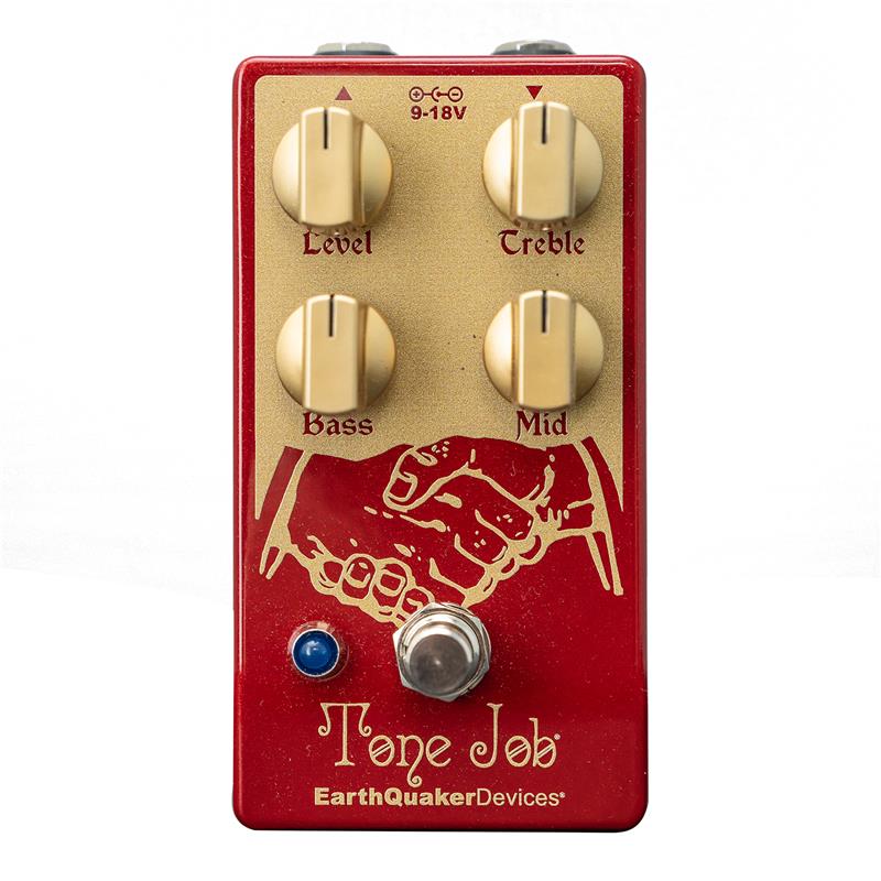 楽器種別：新品EarthQuaker Devices/新品 商品一覧＞＞エフェクター【15，000円〜40，000円】 商品一覧＞＞ギター用エフェクター/歪み系/ブースター/EarthQuaker Devices 商品一覧＞＞安心してお買い物頂けるよう、コンパクトもマルチも丁寧梱包でお届けします！EarthQuaker Devices Tone Job IKEBE 50th Anniversary Color商品説明IKEBE50周年を祝したスペシャルカラーで登場！「裏蓋にEQDジェイミーのサイン入り！」トーンジョブは一緒に使う機材を選ばないハイエンドなオーディオグレードのイコライザーとブースターです。アクティブ回路のTreble、Mid、Bassをコントロールでき、全ての帯域で20dbまでブーストする事ができます。しかもLevelでイコライザーに入る前の信号もさらに最大5倍まで増幅する事が可能です。歪み系ペダルの音の補修や、ペダルボードに常に入れておき、使用アンプがいつも違う場合などの音の補正にも最適です。18Vまでの電源に対応していますので、よりクリアなヘッドルームで使用をご希望の場合はそちらをお勧めします。イケベカテゴリ_エフェクター_ギター用エフェクター_歪み系_ブースター_EarthQuaker Devices_新品 SW_EarthQuaker Devices_新品 JAN:0810019915536 登録日:2026/02/27 エフェクター コンパクトエフェクター ストンプボックス アースクエイカー