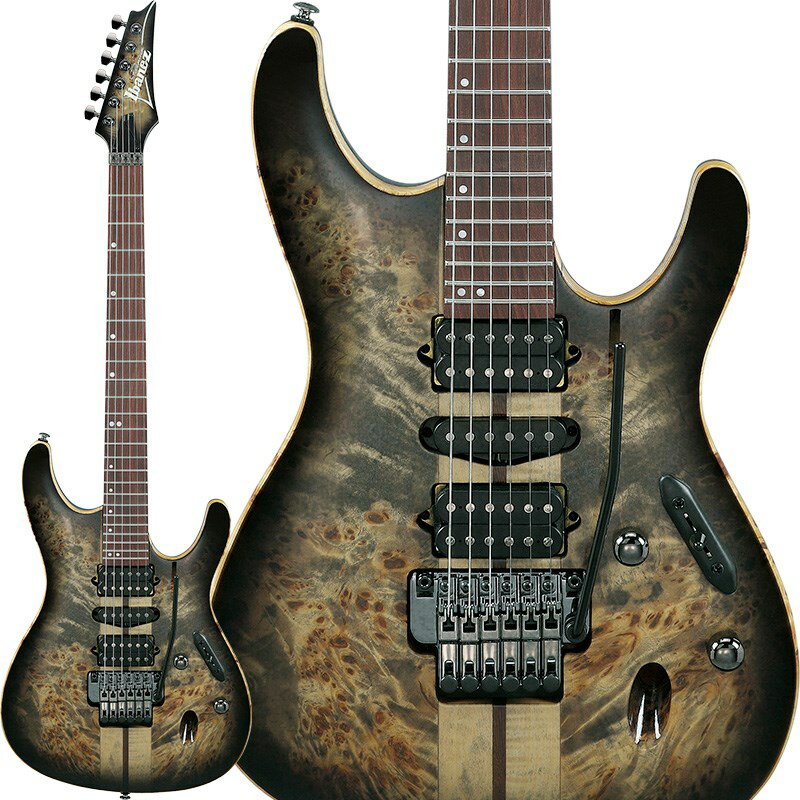 楽器種別：新品エレキギター/Ibanez 商品一覧＞＞エレキギター【130，000円〜245，000円】 商品一覧＞＞当店のギターは、出荷前に専門スタッフが検品・調整しているので安心です！Ibanez Premium S1070PBZ-CKB (Charcoal Black Burst) [SPOT MODEL]商品説明S Premium New Color model !!人気の、ポプラ・バール厚材トップをはじめとした豪華仕様満載の Premium S 新カラー・モデル！・パンガパンガ、メイプル、ウォルナット、ブビンガ材をラミネートした 11pc Wizard ネック・ポプラ・バールの独特な杢目が印象的な、厚材ボディ・トップ・ブライトな音質、高い耐久性が特徴のステンレス・フレット・暗いステージ上でもポジションが確認しやすい、蓄光のサイド・ドット・ポジション・インレイ・DiMarzioピックアップ・Edge-Zero II トレモロ ・ブリッジ w/ZPS3Fe ゼロ・ポイント・システム搭載・チューニング安定度が高く弦交換が容易なGotoh MG-T マシンヘッド【About Premium Series】Designed to Inspire.良質なスペック&マテリアルと演奏性を追求した仕上げ、安定感を増したオリジナル・ハードウェア、そして、刺激的なデザイン。すべては奏者に創造力と閃きをもたらしてくれる、そんなギターであるために。これが Ibanez Premium シリーズのテーマです。※画像はサンプルです。製品の特性上、杢目、色合は個体ごとに異なります。商品詳細SpecsNeck type Wizard 11pc Panga Panga/Maple/Walnut/Bubinga neckFretboard Rosewood fretboard w/Mother of Pearl off-set dot inlay & Luminescent side dot inlayFret Jumbo Stainless Steel frets w/Premium fret edge treatmentBody Poplar Burl/Walnut/Curly Maple/Panga Panga (16.5mm) top/African Mahogany body w/Natural body bindingBridge Edge-Zero II tremolo bridge w/ZPS3FeNeck pickup DiMarzio Air Norton (H) neck pickupMiddle pickup DiMarzio True Velvet (S) middle pickup Bridge pickup DiMarzio The Tone Zone (H) bridge pickupControls， Pickup selector 1 Volume， 1 Tone， 5-way lever switchHardware color Cosmo blackMachine Head Gotoh MG-T locking machine headsString Gauges .009/.011/.016/.024/.032/.042 (D'Addario EXL120)Neck DimensionsScale 648mm/25.5Width at Nut 43mmWidth at Last Fret 58mmThickness at 1st 18mmThickness at 12th 20mmRadius 400mmRギグ・バッグ付属イケベカテゴリ_ギター_エレキギター_Ibanez_新品 JAN:4549763353085 登録日:2024/03/18 エレキギター アイバニーズ イバニーズ