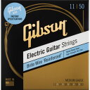 楽器種別：新品エレキ弦/Gibson 商品一覧＞＞エレキ弦【〜5，000円】 商品一覧＞＞品揃え豊富な当店なら弦、パーツ、ケーブルなどのアクセサリーがまとめて揃います！Gibson Brite Wire 'Reinforced' SEG-BWR11 (11-50)商品説明ギブソン純正 エレキギター弦 Brite Wire 'Reinforced' SEG-BWR11 (11-50)Master Luthiersによって開発されたスペックのBrite Wires Reinforcedシリーズは、高炭素鋼、ニッケルメッキ鋼で精密に巻かれた六角形のコアを特徴とし、比類のない耐久性と強力なトーンを提供します。オールマイティに使いやすく、優れたサステインと明るく鮮明なアタックが特徴です。■ゲージ：SEG-BWR11 (Medium)　.011 .014 .018 .028 .038 .050イケベカテゴリ_弦・アクセサリー・パーツ類_エレキ弦_Gibson_新品 JAN:4580228784457 登録日:2020/01/28 エレキギター弦 ギター弦 エレキ弦 ギブソン ぎぶそん