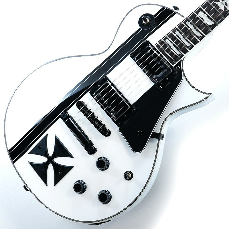 LTD IRON CROSS (Snow White w/Black Stripes) [James Hetfield Signature Model]