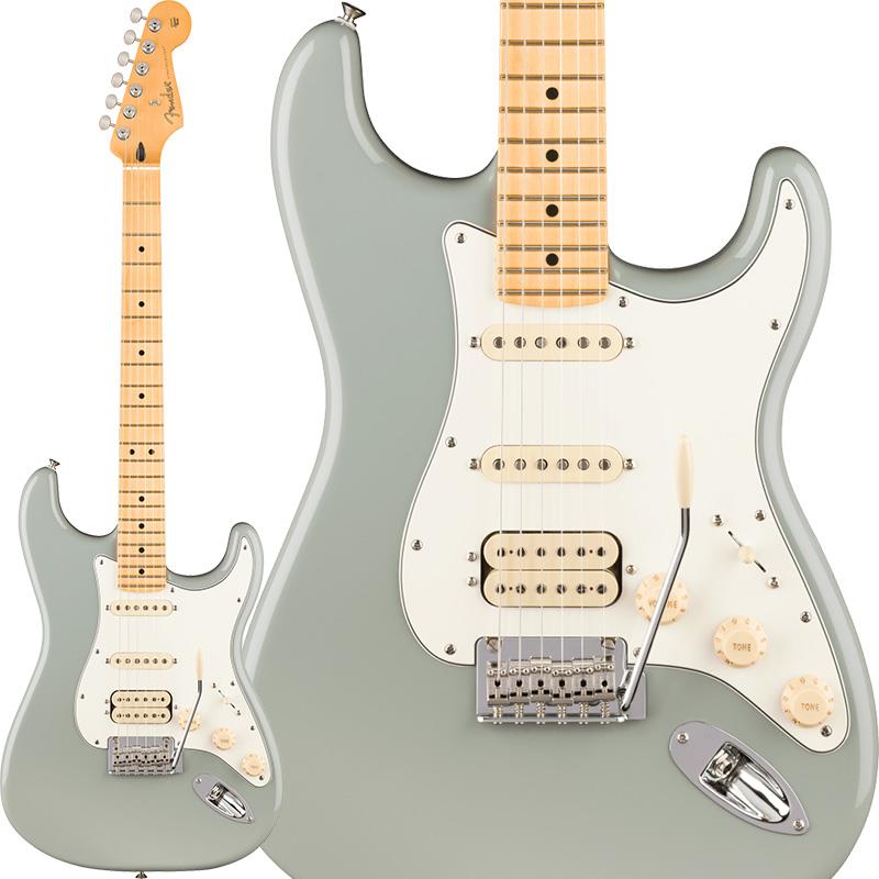 楽器種別：新品Fender MEX/Player 商品一覧＞＞Fender MEX/新品 商品一覧＞＞エレキギター【70，000円〜140，000円】 商品一覧＞＞STタイプ/Fender MEX 商品一覧＞＞当店のギターは、出荷前に専門スタッフが検品・調整しているので安心です！Fender MEX Player II Stratocaster HSS (Cactus Gray/Maple)商品説明Player II SeriesPlayer IIシリーズは、フェンダーの伝統と進化を兼ね備え、フェンダーのDNAを持つアイコニックなサウンドとスタイルを提供します。現代のあらゆるプレイヤーのライブステージやスタジオワークに必要とされる汎用性の高い仕様を持ち、プレイヤーの演奏にインスピレーションを与える現代的なアップデートが施されています。また、本シリーズは、音楽に本気で取り組むプレイヤーも満足する製品ラインナップを取り揃え、これらを手頃な価格で実現しています。Player II Stratocaster HSSは、時代を超越したフェンダーの魅力を放ちながらも、その中身は現代プレイヤー向けにデザインされています。Modern Cシェイプのネックバックにはシルキーなサテンウレタンフィニッシュが施されており、丁寧にロールオフされた指板エッジと22本のミディアムジャンボフレットを採用した9.5インチラジアスのスラブローズウッドまたはメイプル指板が、ネック全長にわたり快適なプレイアビリティを提供します。アルダーボディ、チェンバードアッシュボディ、チェンバードマホガニーボディのトーンウッドオプションが用意されたPlayer II Stratocaster HSSは、伝統的なフェンダーフィニッシュ、またはフェンダーのカラーアーカイブから発掘され、本シリーズで初採用となる新フィニッシュなど、幅広いカラーの選択肢をご用意しています。Player Series Alnico V Single-Coil StratピックアップとPlayer Series Alnico IIハムバッカーからはクリスタルのように澄み渡ったハイエンド、音楽的なミッドレンジ、そしてタイトなローエンドが得られます。5ウェイブレードスイッチにより、多彩なサウンド設計が可能です。2点支持トレモロと、ClassicGearチューニングマシンによりチューニングの安定性とより豊かな表現力が確保され、無限のサウンドの可能性を追求できる柔軟性を備えています。Player IIシリーズ製品は、フェンダーならではのルックス、トーン、フィーリングを備え、自分だけの個性的なサウンドを作り上げるのに最適な仕様でまとめ上げられています。※画像はサンプルです。製品の特性上、杢目、色合いは個体ごとに異なります。商品詳細Series: Player IIBody Material: AlderBody Finish: Gloss PolyesterNeck: Maple， Modern CNeck Finish: Satin Urethane Finish on Back of Neck with Gloss Urethane Headstock FaceFingerboard: Maple or Slab Rosewood， 9.5 (241 mm)Frets: 22， Medium JumboPosition Inlays: White DotNut (Material/Width): Synthetic Bone， 1.650 (42 mm)Tuning Machines: Fender ClassicGearScale Length: 25.5 (64.77 cm)Bridge: 2-Point Synchronized Tremolo with Bent Steel SaddlesPickguard: 3-Ply Mint/Black/Mint， 3-Ply Parchment/Black/ParchmentPickups:Player Series Alnico 2 Humbucker (Bridge)Player Series Alnico 5 Strat Single-Coil (Middle and Neck)Pickup Switching: 5-Position Blade:Position 1. Bridge PickupPosition 2. Bridge and Middle PickupPosition 3. Middle PickupPosition 4. Middle and Neck PickupPosition 5. Neck PickupControls: Master Volume， Tone 1. (Neck/Middle Pickups)， Tone 2. (Bridge Pickup)Control Knobs: Aged White PlasticHardware Finish: Nickel/ChromeStrings: Fender USA 250L Nickel Plated Steel (.009-.042 Gauges)， PN 0730250403ソフトケース付属イケベカテゴリ_エレキギター_STタイプ_Fender MEX_Player_新品 SW_Fender MEX_新品 JAN:0885978996858 登録日:2026/06/24 エレキギター フェンダー ふぇんだー フェンダーMEX フェンダーメキシコ