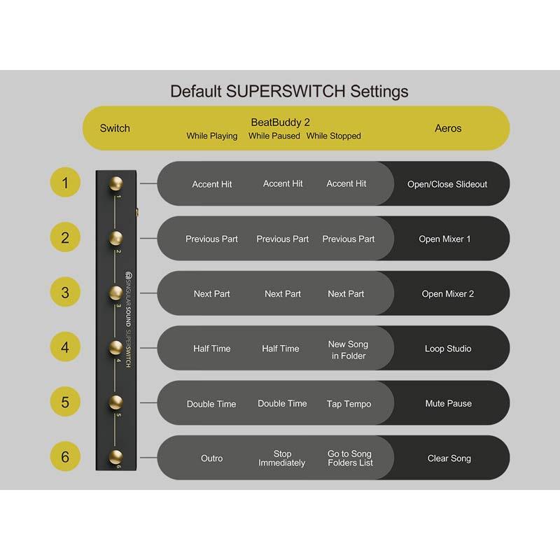 Singular Sound SUPERSWITCH (BEATBUDDY 2用フットスイッチ)(ビートバディ)(ペダルリズムマシン)