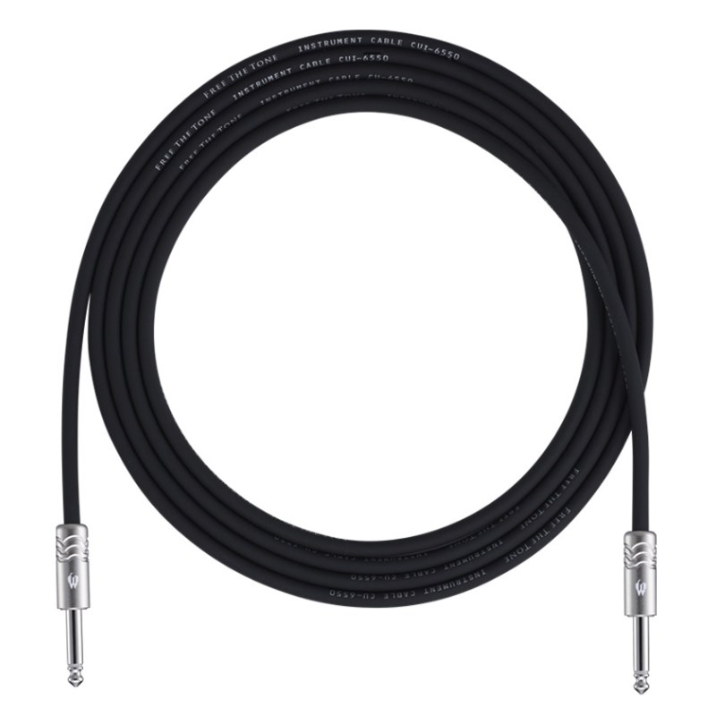楽器種別：新品Free The Tone/CUI-6550STD／LNG 商品一覧＞＞Free The Tone/新品 商品一覧＞＞楽器アクセサリ【5，000円〜15，000円】 商品一覧＞＞シールドコード/シールドコード/Free The Tone 商品一覧＞＞品揃え豊富な当店なら弦、パーツ、ケーブルなどのアクセサリーがまとめて揃います！Free The Tone 【お取り寄せ商品】 Instrument Cable CUI-6550STD (4.0m/SS)商品説明Free The Tone Instrument CableFREE THE TONE創立15周年プロジェクトとして、私達がこれまでに培った 豊富な知識や経験、そして確かな技術力とセンスを駆使し、「理想のサウンドを 形にする」というコンセプトの基に「Integrated Series」の開発プロジェクトは スタートしました。「Integrated Series」第3弾は「インストゥルメントケーブルCUI-6550」です。 CUI-6550ケーブルは、楽器用ケーブルCU-6550の部材構成を変更し、異な るサウンドのチューニングを行い、インテグレイテッドシリーズとして製品化し たものです。CU-6550は「ずっと弾いていたくなる音」をコンセプトに音の柔 さ、ナチュラルなサウンドを実現しました。今回、CUI-6550では、CU-6550の 基本サウンドは継承しつつも、現代のミュージックシーンに合わせるべく音の重 心を下げ、他の楽器音にマスキングされにくい、よりパンチのあるサウンドに チューニングしています。これは、常にレコーディング、コンサートの現場でサウ ンドチェックを行い、製品のサウンドメイクを行なっているFREE THE TONE ならではの音作りと言えます。楽器専用ケーブルが必要とする要素、サウンドクオリティー、耐久性、柔軟性、 重量など多くのポイントを一つ一つ追求し、このCUI-6550ケーブルは完成し ました。是非、このサウンドを体感してください。＜特長＞・CUI-6550ではCU-6550の芯線数は変更せずに、芯線の径を太くする事により、 よりパンチのあるサウンドを実現しています。・楽器特有の倍音や深みを表現するために、絶縁体に特殊な2重構造を施しました。・用途に応じて使い分ける事ができるように、ロングタイプとスタンダードタイプの プラグを用意いたしました。ロングタイプはストラトなどのジャック穴が深いタイプに 最適です。スタンダードタイプは、用途を選ばないオールマイティーなサイズのプラ グです。・CUI-6550に使用しているプラグには、フリーザトーン独自の波模様が彫り込まれ ています。指に適度のグリップ感を与え、抜き挿しし易い構造になっています・プラグの内部もフリーザトーン独自の形状を持っています。チップ(信号のホット)部 はベロ(舌)構造の接続端子を持っています。従来の穴の空いた端子に比べ、端子と 芯線の接地面積を広くする事ができ、サウンドクオリティーと強度が向上します。・シールドを接続するスリーブ側にはケーブルをしっかりクランプする爪があり、断 線の可能性を減らします。※画像はサンプルです。ご注文の商品とパッケージ、長さ、プラグタイプが異なる場合がございます。【※ご注意ください。こちらの商品はお取り寄せ品です。※】メーカー在庫がある場合、約1週間の納期になりますが、在庫切れの場合数週間を要する可能性がございます。お急ぎのお客様はメール、または、お電話でお問い合わせ下さいませ。イケベカテゴリ_楽器アクセサリ_シールドコード_シールドコード_Free The Tone_CUI-6550STD／LNG_新品 SW_Free The Tone_新品 JAN:4560434332536 登録日:2019/02/26 シールドコード ギターシールド シールド シールドケーブル ギターケーブル フリーザトーン