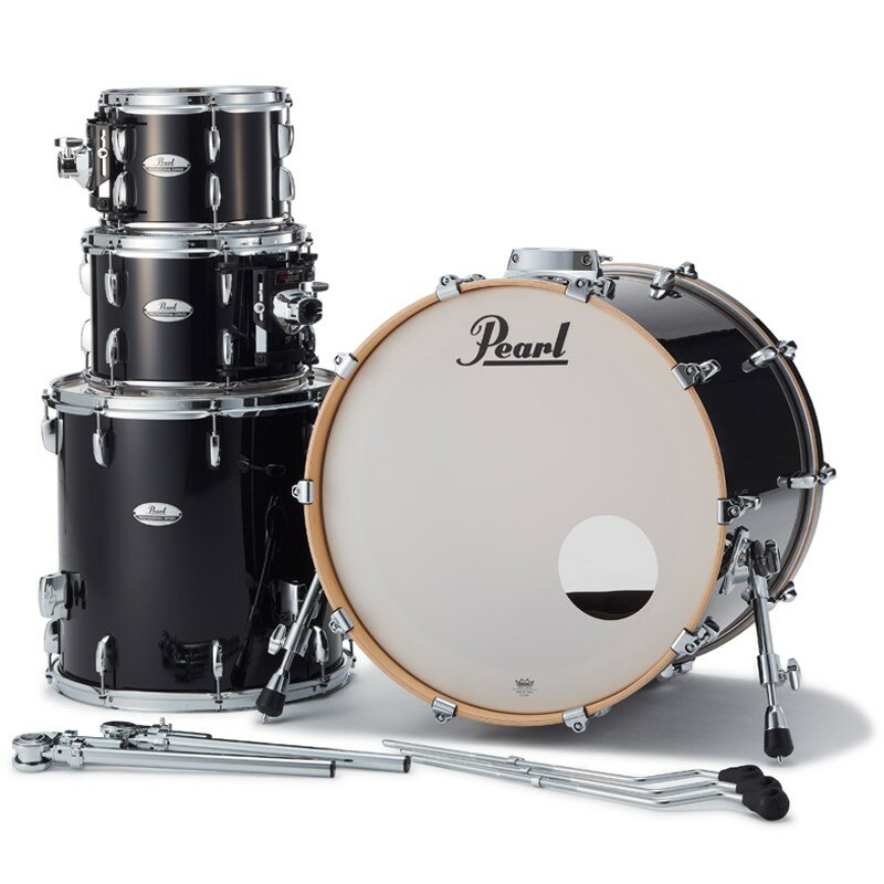 楽器種別：新品ドラムセット/Pearl 商品一覧＞＞ドラムセット【170，000円〜320，000円】 商品一覧＞＞安心してお買い物頂けるよう、スネアもシンバルも丁寧梱包でお届けします！Pearl PMX924BEDP/C #103 [PROFESSIONAL SERIES SHELL PACK - Piano Black] 【お取り寄せ品】商品説明A PLAYER-READY DRUM SET PLATFORM FIT FOR ACTIVE GIGGING AND TOURING.パールのマスターズシリーズは、今日までライヴツアーの酷使にも耐えうる、プロドラマー御用達のギアとして認められてきた。1980 年代中期、伝説の MLX ドラムをプロフェッショナルシリーズとして発表し、パワフルなメイプルサウンドとして高い評価を得た。そのオリジナル精神を受け継いだのがこのシリーズだ。やや薄めに設定された等厚 6 プライ（5.4mm）メイプルシェルに、安定感抜群のスーパーフープII、そして REMO UT ピンストライプ（タムタム、フロアタムの打面用）を標準装備。プロスペックでありながら、ビギナーにもやさしいスタンダードなモデルとして一貫したサウンドとパフォーマンスを発揮する。＜セット内容＞Bass Drum 22×18Tom Tom 10×7Tom Tom 12×8Floor Tom 16×16Tom Holder (TH-1030I) ×2＜スペック＞Shell:EvenPly Six (5.4mm) North Amercan MapleFinish:#103 Piano BlackTom Mounts:OptiMount Suspension systemHardware:ChromeHoops:SuperHoop II 2.3mm Triple FlangedLugs:RL LugsHeads:Remo UT Pinstripe Batter Headsイケベカテゴリ_ドラム_ドラムセット_Pearl_新品 登録日:2024/02/19 ドラムセット ドラムキット パール