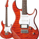 楽器種別：新品エレキギター/YAMAHA 商品一覧＞＞エレキギター/YAMAHA/PACIFICA Series 商品一覧＞＞エレキギター【25，000円〜50，000円】 商品一覧＞＞当店のギターは、出荷前に専門スタッフが検品・調整しているので安心です！YAMAHA PACIFICA212VQM (Caramel Brown) [SPAC212VQMCMB]商品説明YAMAHA Pacifica SeriesPACIFICA112Vをベースに、ボディトップ及びヘッドに美しいキルテッドメイプルを配した高級感あふれるモデル。※製品の特性上、杢目・色合いは1本1本異なります。ボディ: キルテッドメイプル(QM)＋アルダーネック: メイプル ボディ/ネック構造: ボルトオン 指板: ローズウッド 指板アール: 350R フレット数: 22 ブリッジ: ビンテージタイプ（ブロックサドル） スケール: 648mm ピックアップ: シングル（アルニコV）×2、ハムバッキング（アルニコV）×1 ピックアップスイッチ: 5P セレクタースイッチ コントロール: マスターボリューム、マスタートーン（＋コイルタップスイッチ）ソフトケース付き◆カラー：・CMB:キャラメルブラウンイケベカテゴリ_ギター_エレキギター_YAMAHA_PACIFICA Series_新品 JAN:4957812473590 登録日:2020/03/10 エレキギター ヤマハ やまは パシフィカ