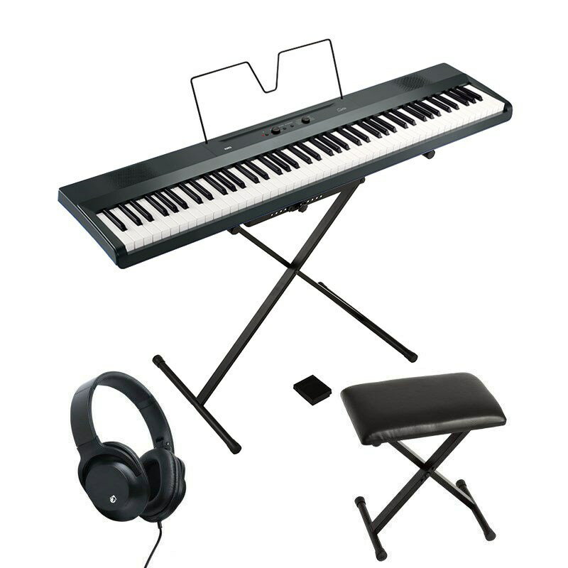 KORG Liano L1SP MGRAY(メタリック・グレイ)汎用ヘッドフォン＋X型イス(ブラック)セット(代引不可)(沖縄・離島送料別途見積)