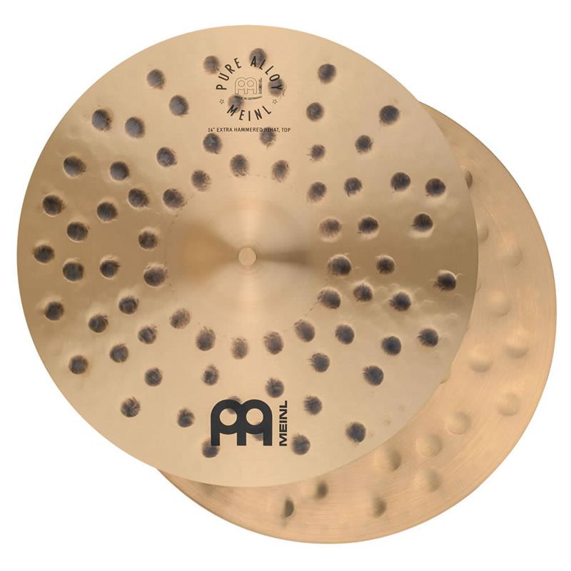楽器種別：新品MEINL/Pure Alloy 商品一覧＞＞MEINL/新品 商品一覧＞＞ドラム【40，000円〜75，000円】 商品一覧＞＞シンバル/ハイハット/MEINL 商品一覧＞＞安心してお買い物頂けるよう、スネアもシンバルも丁寧梱包でお届けします！MEINL PA14EHH [Pure Alloy Extra Hammered Hihat 14'']商品説明＜Pure Alloy Extra Hammered Hihat 14''＞2024年の登場より、Pure Alloyシリーズの人気も相まって、2025年もラインナップを増やしたPure Alloy Extra Hammeredシリーズの2026年は、オーソドックスな14サイズのハイハットが加わりました。Medium ThinのトップとMediumのボトムを組み合わせ、両側に大きめハンマリングを施した仕様は、事前にEQ加工を施したかのようなサウンドで、既存の15よりも細かなタッチやフィーリングが出やすいサイズとなります。また15サイズと同様に、オープン演奏時には力強くワイドレンジなキャラクターも引き出します。＜Pure Alloy Extra Hammered＞Pure Alloyシリーズは、ドイツメイドの高い技術と、洗練されたマイネルならではのルックス、精密で丁寧な物作りへのこだわりによって、優れたタッチと、心地よく澄んだピュアな倍音、幅広い音域をカバーする豊かな響きを実現しています。Extra Hammered Seriesは、このPure Alloyの特長に、より芯のある強さと深く複雑な倍音をもたらしています。Weight：Top・Medium Thin/Bottom・Mediumイケベカテゴリ_ドラム_シンバル_ハイハット_MEINL_Pure Alloy_新品 SW_MEINL_新品 JAN:0842960114973 登録日:2026/03/10 シンバル マイネル