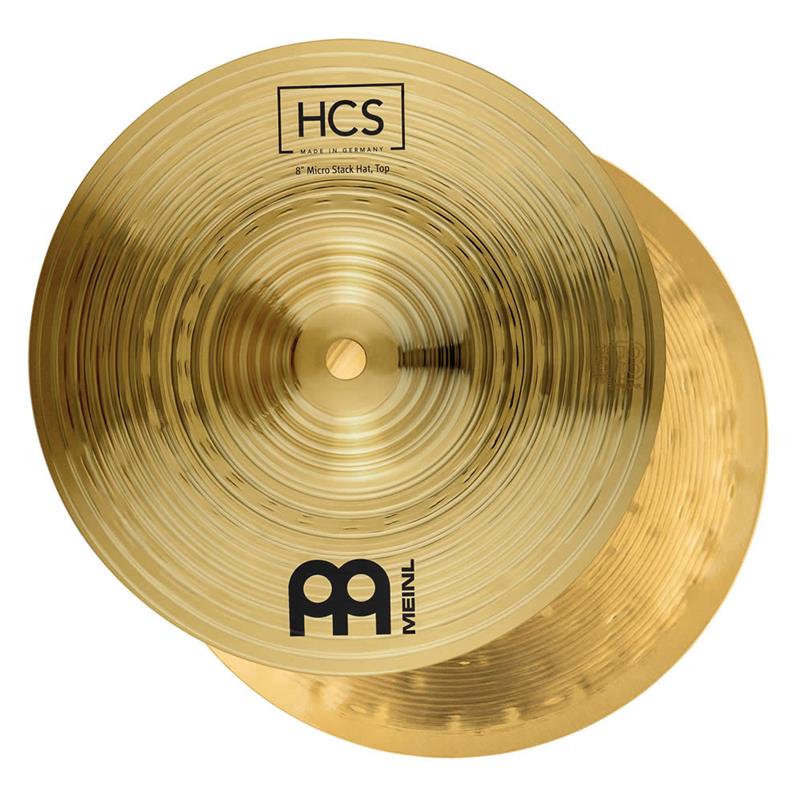 楽器種別：新品MEINL/HCS 商品一覧＞＞MEINL/新品 商品一覧＞＞ドラム【5，000円〜20，000円】 商品一覧＞＞シンバル/ハイハット/MEINL 商品一覧＞＞安心してお買い物頂けるよう、スネアもシンバルも丁寧梱包でお届けします！MEINL HCS8H [HCS Micro Stack Hats 8'']商品説明＜HCS Micro Stack Hats 8''＞小口径8サイズのMicro Stack Hatsが、Classics Custom Dark、HCSシリーズより登場しました。トップはスプラッシュシンバルのように薄めに仕上げ、一方ボトムはヘビーウエイトとし、すばやいアクセントに最適なハイピッチ感、また歯切れのよいカッティングサウンドを生み出します。このMicro Stack Hatsをフレーズへ取り入れることにより、音数の多いアンサンブルでもしっかりとしたタイムキープをサポートするなど、様々な用途で活用可能です。＜HCS＞HCSシリーズは、品質と価値がコンビになったエントリーレベルのシンバルです。MS63合金製のウォームでバランスのとれたサウンドです。お手頃価格で最良のサウンドを提供しています。Weight：Top・Light/Bottom・Heavyイケベカテゴリ_ドラム_シンバル_ハイハット_MEINL_HCS_新品 SW_MEINL_新品 JAN:0842960115222 登録日:2026/03/10 シンバル マイネル