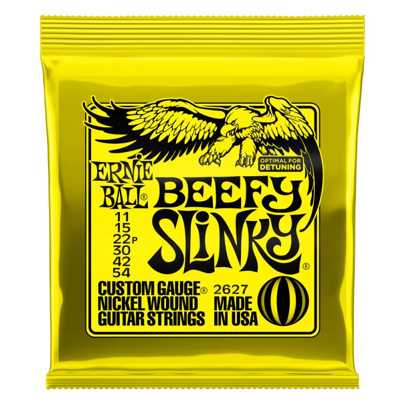 ERNIE BALL Beefy Slinky Nickel Wound Electric Guitar Strings 11-54 #2627