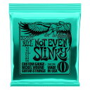 楽器種別：新品エレキ弦/ERNIE BALL 商品一覧＞＞エレキ弦【〜5，000円】 商品一覧＞＞品揃え豊富な当店なら弦、パーツ、ケーブルなどのアクセサリーがまとめて揃います！ERNIE BALL Not Even Slinky Nickel Wound Electric Guitar Strings 12-56 #2626商品説明これこそが定番中の定番エレキギター弦！現代の音楽シーンの中でブルータル、極悪、爆音様々な形容詞で表現される、ダウン・チューニングによる重低音ギターのサウンドは、もはや定番といえる存在となりました。しかし、重低音サウンドに標準を合わせた専用の弦というのは、あまり無かったのではないでしょうか。アーニーボールより登場したEVEN SLINKYはまさにダウン・チューニング専用に開発されたギター弦です。煌びやかなサウンドとタフな耐久性で、ギター弦の定番ともいえるスリンキー弦を基本に開発されています。アーニーボールより、ヘヴィなダウンチューニングに対応する極太ギター弦が登場！現代の音楽シーンではダウンチューニングによる重低音ギターサウンドはもはや定番と言える存在になりました。この弦はまさにダウンチューニング専用に開発されたギター弦です。煌びやかなサウンドとタフな耐久性で、ギター弦の定番とも言えるスリンキー弦を基本に開発されています。極太のゲージを採用することで、極端なダウンチューニングでも弦のテンションを適切に保ち、最良のプレイヤビリティを提供してくれます。＊ゲージ：012-016-024P-032-044-056＊レギュラーチューニングでご使用になると、ネックが反りやすくなりますのでご注意下さい。イケベカテゴリ_弦・アクセサリー・パーツ類_エレキ弦_ERNIE BALL_新品 JAN:0749699126263 登録日:2017/06/06 エレキギター弦 ギター弦 エレキ弦 アーニーボール アニーボール