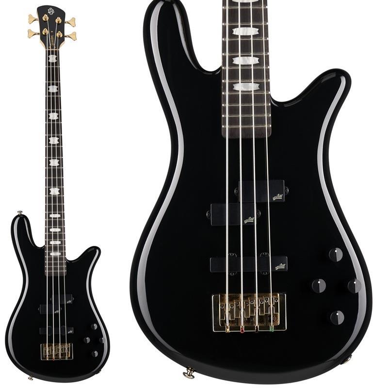 楽器種別：アウトレットSPECTOR/アウトレット 商品一覧＞＞ベース【90，000円〜175，000円】 商品一覧＞＞エレキベース/変形ベース/SPECTOR 商品一覧＞＞当店のベースは、出荷前に専門スタッフが検品・調整しているので安心です！SPECTOR NS ICON Bolt-on 4 (Black Gloss) 【特価】商品説明【チョイキズ特価】約50年にわたり、「モダン/アクティブベースの元祖」ともいえる先進的なサウンド、ルックス、プレイヤビリティでシーンをリードしてきた老舗ブランド、Spector（スペクター）。そんなSpectorの最高峰、Custom Shopによって設計された新シリーズNS Icon Bolt-Onは、伝統的なスタイルやサウンドを継承しつつも、現代的なアッセンブリや高いコストパフォーマンス等、「今のSpector」が凝縮されたモデルです。NS Icon Bolt-Onには、カスタムボイシングされたAguilar DCBピックアップとAguilar OBP-2プリアンプが搭載されており、深みのあるパンチの効いた低音と澄んだ高音が特徴的です。Aguilarチームと密接に連携することで、これらのエレクトロニクスがSpectorの代名詞ともいえるサウンドに、現代のプレイヤーにもマッチするサウンドを実現しました。4弦モデルにはReverse PとJのピックアップ構成が採用され、5弦モデルにはデュアルソープバー・ピックアップが搭載されています。洗練されたボディシェイプとエレクトロニクス、そして時代を超えたクラフトマンシップにより、NS Icon Bolt-Onはインスピレーションを与えるベースを作り続けるSpectorの伝統を継承しています。ステージからスタジオでも、力強いトーンとパフォーマンスを発揮してくれます。※ボディバックに僅かな凹み跡がございますが、演奏上問題はございません。商品詳細TOP WOOD - Quilted Maple (Black Cherry & Black Stain models only)BODY WOOD - AlderNECK WOOD - 3-Piece Maple; Bolt OnFRETBOARD - RosewoodNUMBER OF FRETS - 24INLAYS - Spector Crown ShapeSCALE - 4st：34/ 5st：35NUT - BrassNUT WIDTH - 4st：1.62/ 5st：1.81HARDWARE - GoldBRIDGE - Spector LockingTUNER - Sealed Die-CastFINISH - Black Cherry， Black StainSTRINGS - 4st: Nickel .045 - .105 - 5st: Nickel .045 - .130CONTROLS - Volume， Blend，Bass Boost/Cut，Treble Boost/CutPICKUPS - Aguilar DCB? Custom voiced for SpectorPickup Configuration - 4st：Reverse P/J - 5st：Dual SoapbarPREAMP SYSTEM - Aguilar OBP-2※ギグケース付属イケベカテゴリ_ベース_エレキベース_変形ベース_SPECTOR_アウトレット SW_SPECTOR_アウトレット JAN:2500030867775 登録日:2026/04/03 エレキベース スペクター