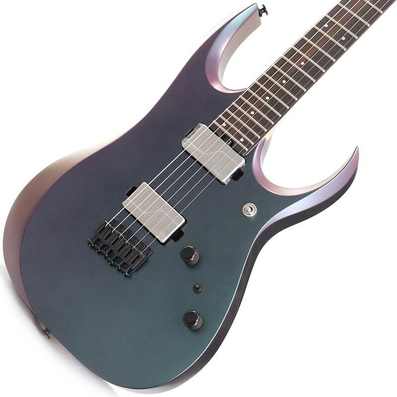 楽器種別：新品エレキギター/Ibanez 商品一覧＞＞エレキギター【170，000円〜325，000円】 商品一覧＞＞当店のギターは、出荷前に専門スタッフが検品・調整しているので安心です！Ibanez Prestige RGD3121-PRF [SPOT MODEL]商品説明RGD Prestige 2023 New Model!!見る角度によって色味が変わるボディ・カラー!!26.5スケール・Fishmanピックアップ搭載の、RGD・ノントレモロ・モデル■26.5インチ（673mm）スケール仕様ダウンチューニングでの使用を念頭に、26.5スケール仕様を採用。適度なテンション感が得られ、ストレスなくパフォーマンスを発揮できます。■バスウッド材ボディナチュラルでクセの無い音響特性が特長の、バスウッド材を採用。■5pcのメイプル材と硬質なウェンジ材とで構成したWizard HPシェイプのネックIbanezならではの薄い握りを特徴とし、ストレスを感じさせにくい軽妙な握り心地と弾き心地が多くの多弦ギタリストから支持され続けています。■マカッサル・エボニー材指板エボニー材と同様に硬質で音の立ち上りに優れています。■Luminlay指板ポジション・マーク■Fishman Fluence Modernハムバッカー・ピックアップ w/Voicingスイッチ歯切れがよくひりつくようなクランチ、かつピュアでタイトなベースで現代的なうなりが特徴のModern Active High Outputモード（Voice1）と、オーガニックかつ高出力なトーンで、優れたディストーション・キャラクターとFluenceならではのダイナミクス、さらに反応の良さが特徴のModern Passive Attackモード（Voice2）を選択可能です。■各弦独立構造のMono-railブリッジ各弦独立構造とすることで弦振動をボディへダイレクトに伝え、素直なボディ鳴りと豊かな倍音を獲得しています。サドルの前後調整幅が広く、サドル調整を容易に行えるブリッジです。■Gotoh MG-Tロッキング・マシンヘッド搭載弦交換の利便性を追求し、チューニング・スタビリティに定評のあるGotoh製MG-Tを採用。指でダイヤルを回すことにより、ポスト穴に通した弦を簡単にロックできる構造です。■Graph Tech BLACK TUSQ XLナット※画像はサンプルです。製品の特性上、杢目、色合いは1本1本異なります。商品詳細Neck type: Wizard HP 5pc Maple/Wenge neckBody: Basswood bodyFretboard: Macassar Ebony fretboard w/White dot inlay & Luminlay side dot inlayFret: Jumbo frets w/Prestige fret edge treatmentNut: Graph Tech BLACK TUSQ XLMachine head: Gotoh MG-T locking machine headsBridge: Mono-rail bridgeNeck pickup: Fishman Fluence Modern Humbucker Ceramic (H) neck pickupBridge pickup: Fishman Fluence Modern Humbucker Ceramic (H) bridge pickupControls， Pickup selector: 1 Volume， 1 Tone， 3-way toggle switchOther Swtiches: Fishman Fluence Voicing switchHardware color: BlackStrings: .010/.013/.017/.026/.036/.046Tuning: 1D，2A，3F，4C，5G，6DNeck DimensionsScale: 673mm/26.5Width at Nut: 43mmWidth at Last Fret: 58mmThickness at 1st: 18mmThickness at 12th: 20mmRadius: 430mmRハードケース付属◆Color:・PRF (Polar Lights Flat)イケベカテゴリ_ギター_エレキギター_Ibanez_新品 JAN:4549763335074 登録日:2023/05/19 エレキギター アイバニーズ イバニーズ