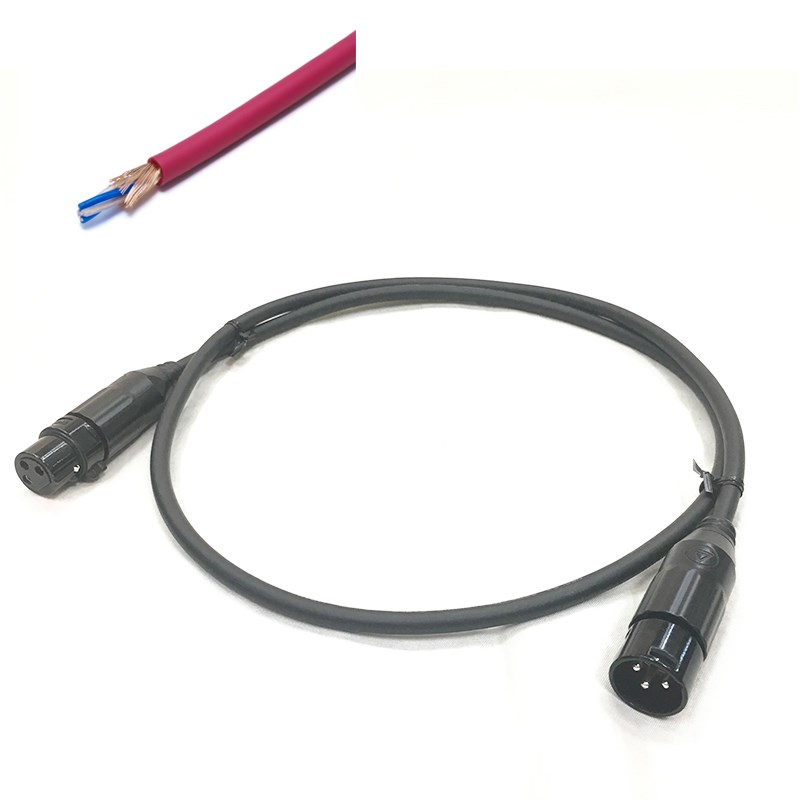 MOGAMI 2534 XLR 赤/1.0m【assy by oyaide・XLR(F)-XLR(M)】【受注生産品 納期1ヵ月程】