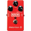 楽器種別：新品コンパクトエフェクター/MXR 商品一覧＞＞コンパクトエフェクター/MXR/Distortion ／ Overdrive ／ Fuzz 商品一覧＞＞コンパクトエフェクター【10，000円〜20，000円】 商品一覧＞＞安心してお買い物頂けるよう、コンパクトもマルチも丁寧梱包でお届けします！MXR 【9Vアダプタープレゼント！】M115 Distortion III商品説明distortionIIIは、甘く歌うようなオーヴァードライブトーンから重厚なディストーション・クランチサウンドまでカヴァーしています。豊かな倍音を生み出す独自のサーキットデザインによって得られる、アンプを歪ませたようなそのナチュラルなディストーションサウンドは、どんなプレイスタイルでもあなたの個性を十分にアピールします。イケベカテゴリ_エフェクター_コンパクトエフェクター_MXR_Distortion ／ Overdrive ／ Fuzz_新品 JAN:0710137036253 登録日:2015/04/10 エフェクター コンパクトエフェクター ストンプボックス